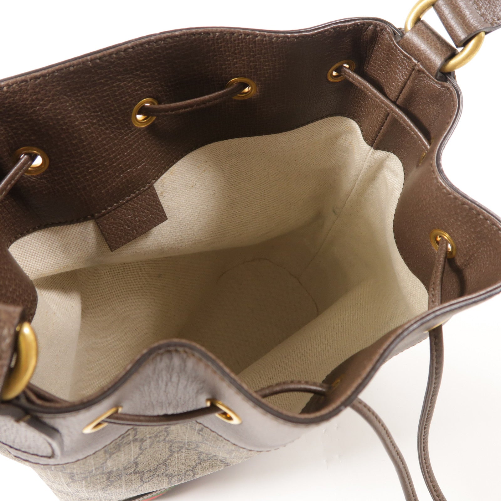 GUCCI 塗層帆布Shoulder Bag金扣肩背袋