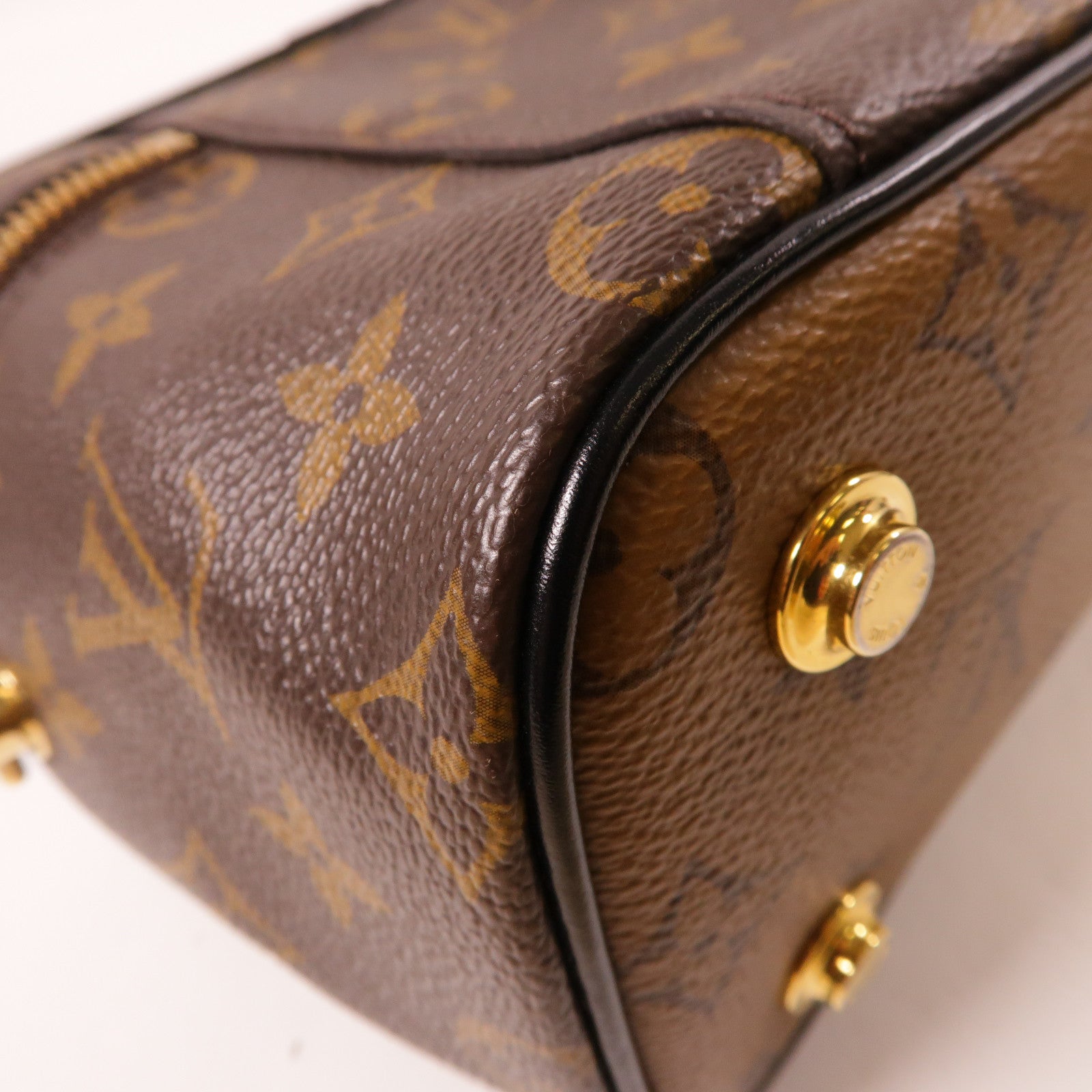 LOUIS VUITTON Monogram Vanity PM金扣手挽肩背兩用袋啡色