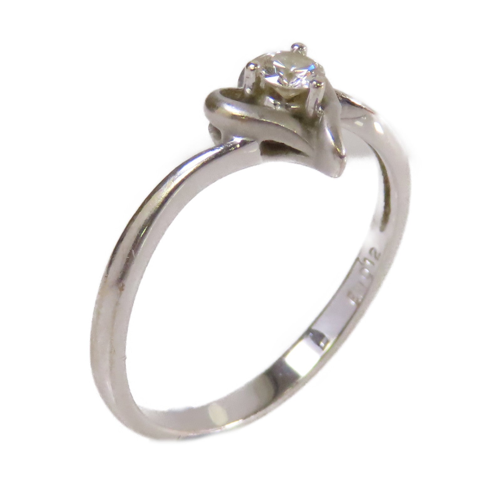 JEWELRY 【激減優惠】18K白金/0.12ct鑽石Diamond Ring戒指US#6