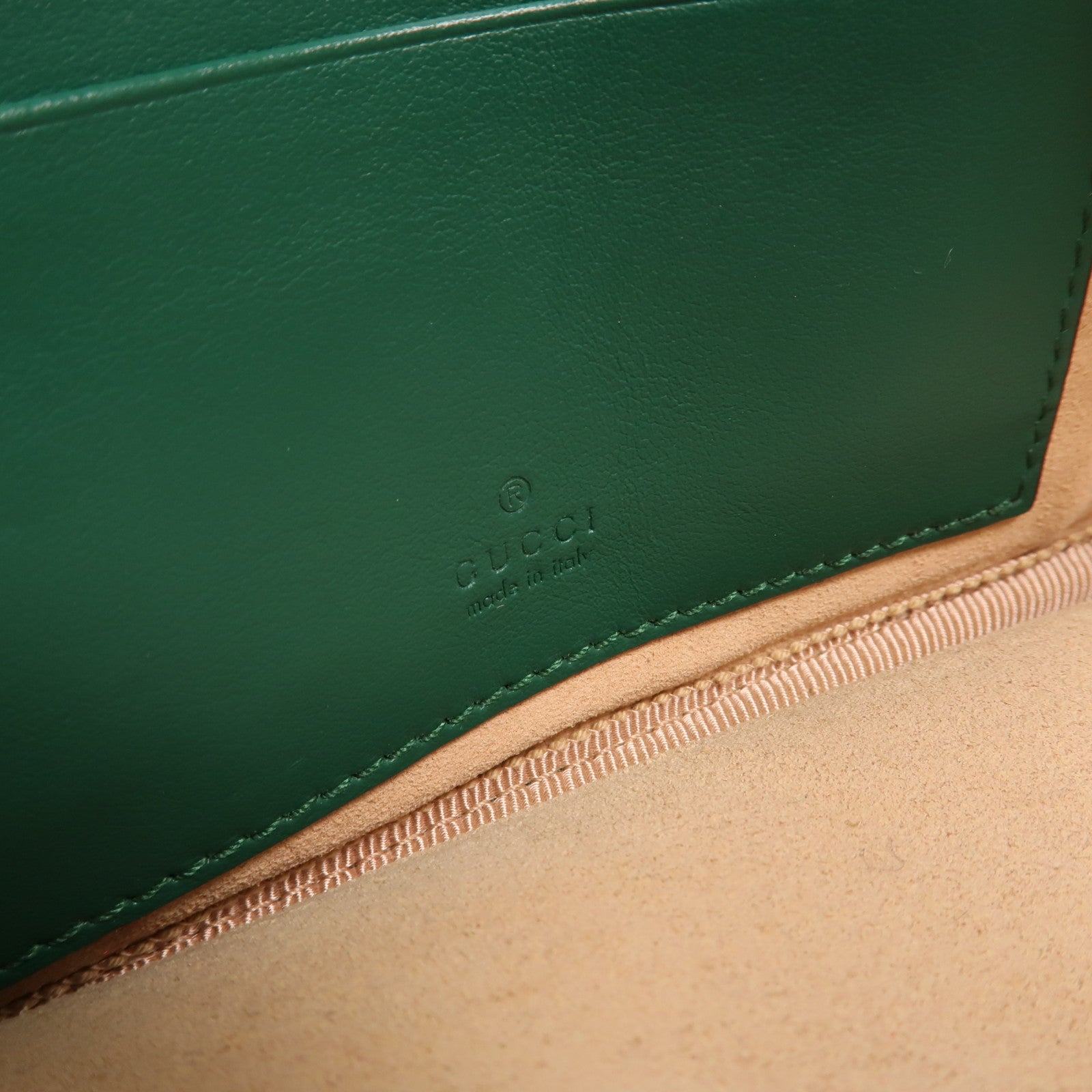 GUCCI 牛皮皮革GG Marmont Mini Chain Bag金扣鏈帶肩背袋