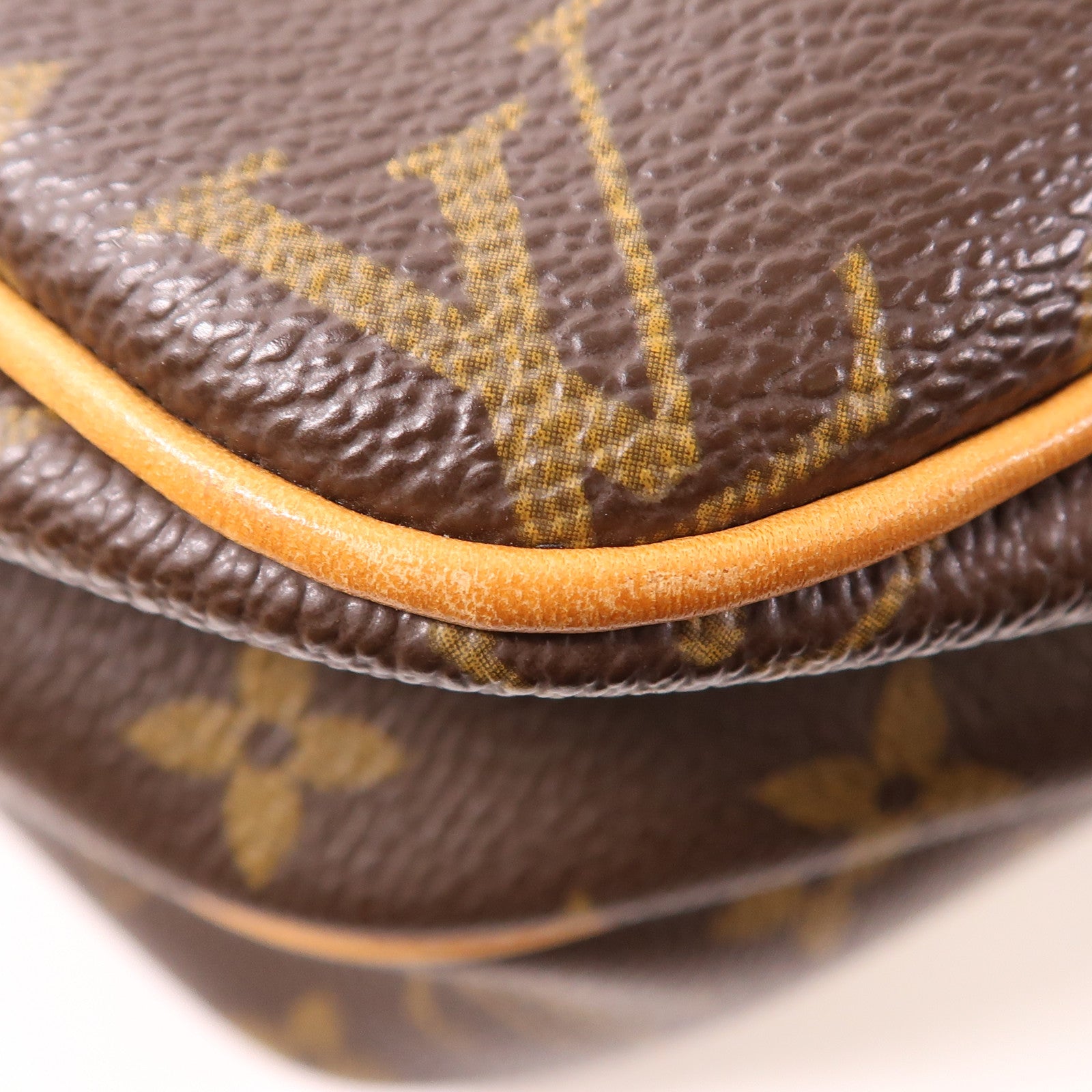 LOUIS VUITTON Monogram Reporter PM金扣肩背袋棕色
