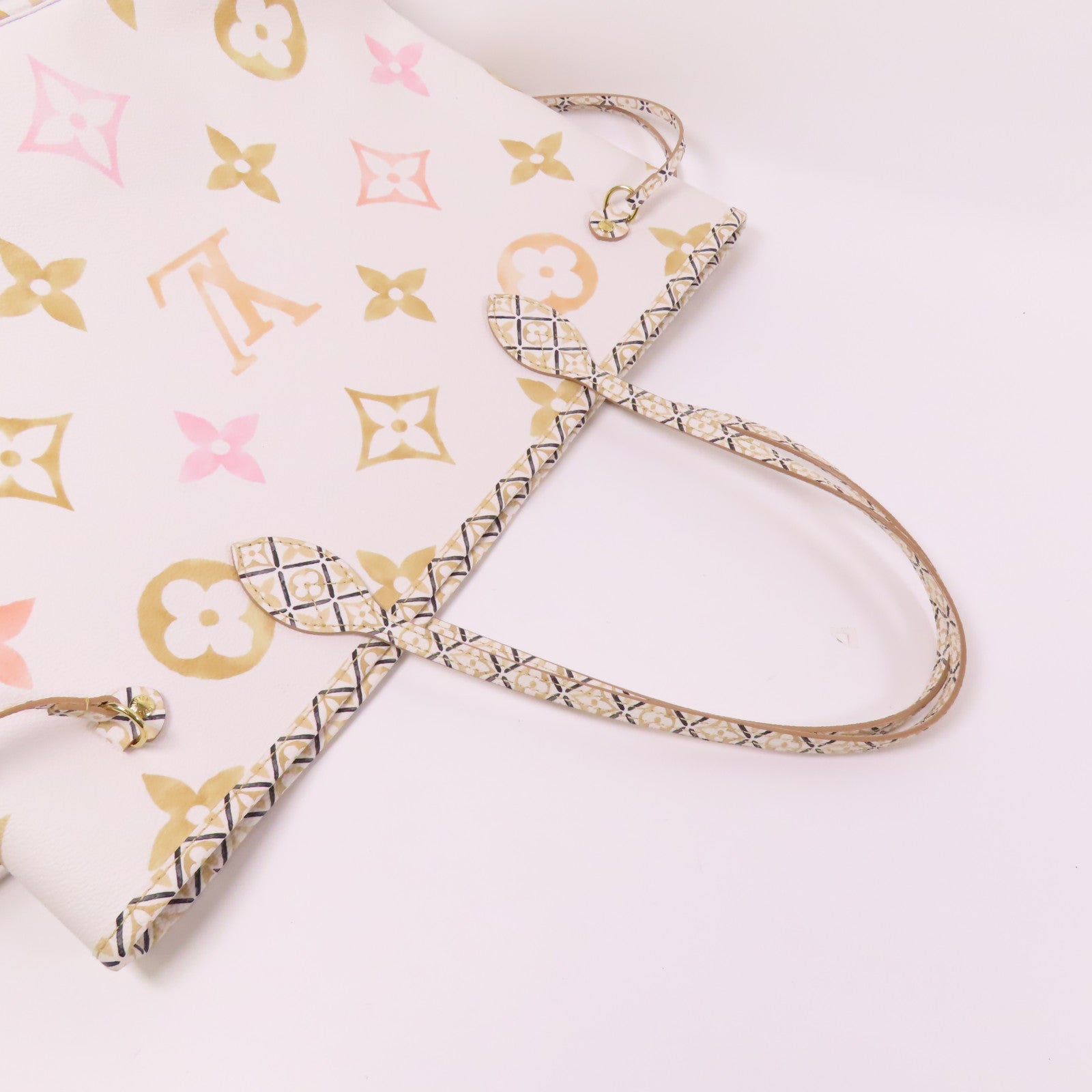 LOUIS VUITTON LV GHW Neverfull MM Tote Bag M22978 Monogram Giant White