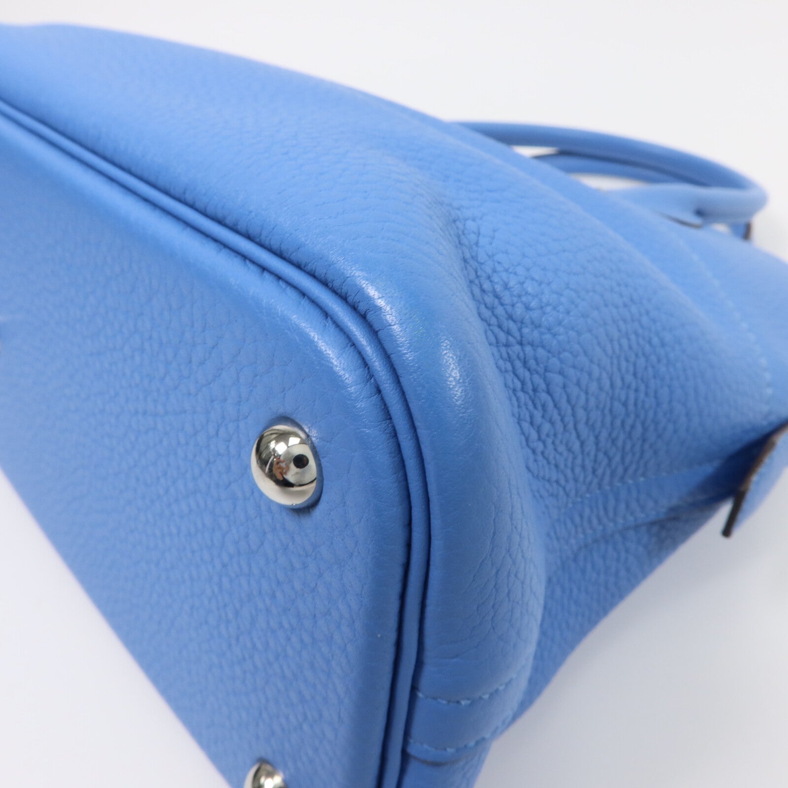 HERMES Clemence皮革Bolide 31手挽肩背兩用袋Bleu Paradis
