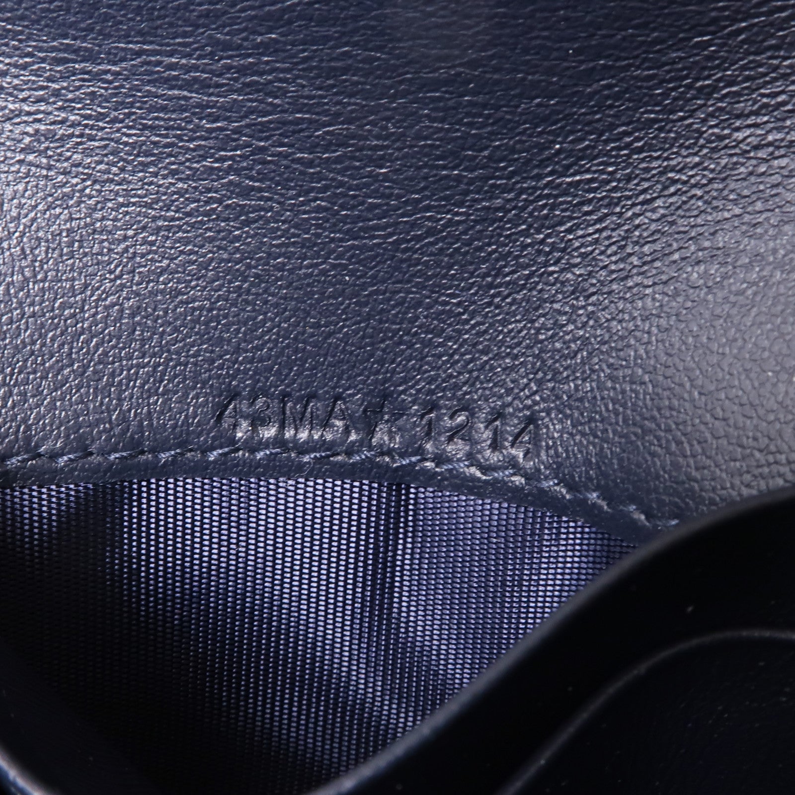 Dior 帆布Saddle Card Holder金扣卡片套藍色