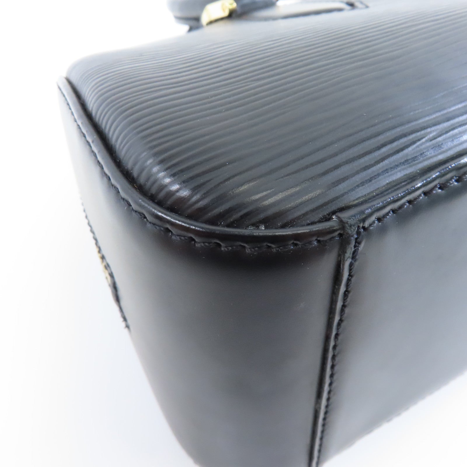 LOUIS VUITTON Epi Jasmin金扣手挽袋黑色