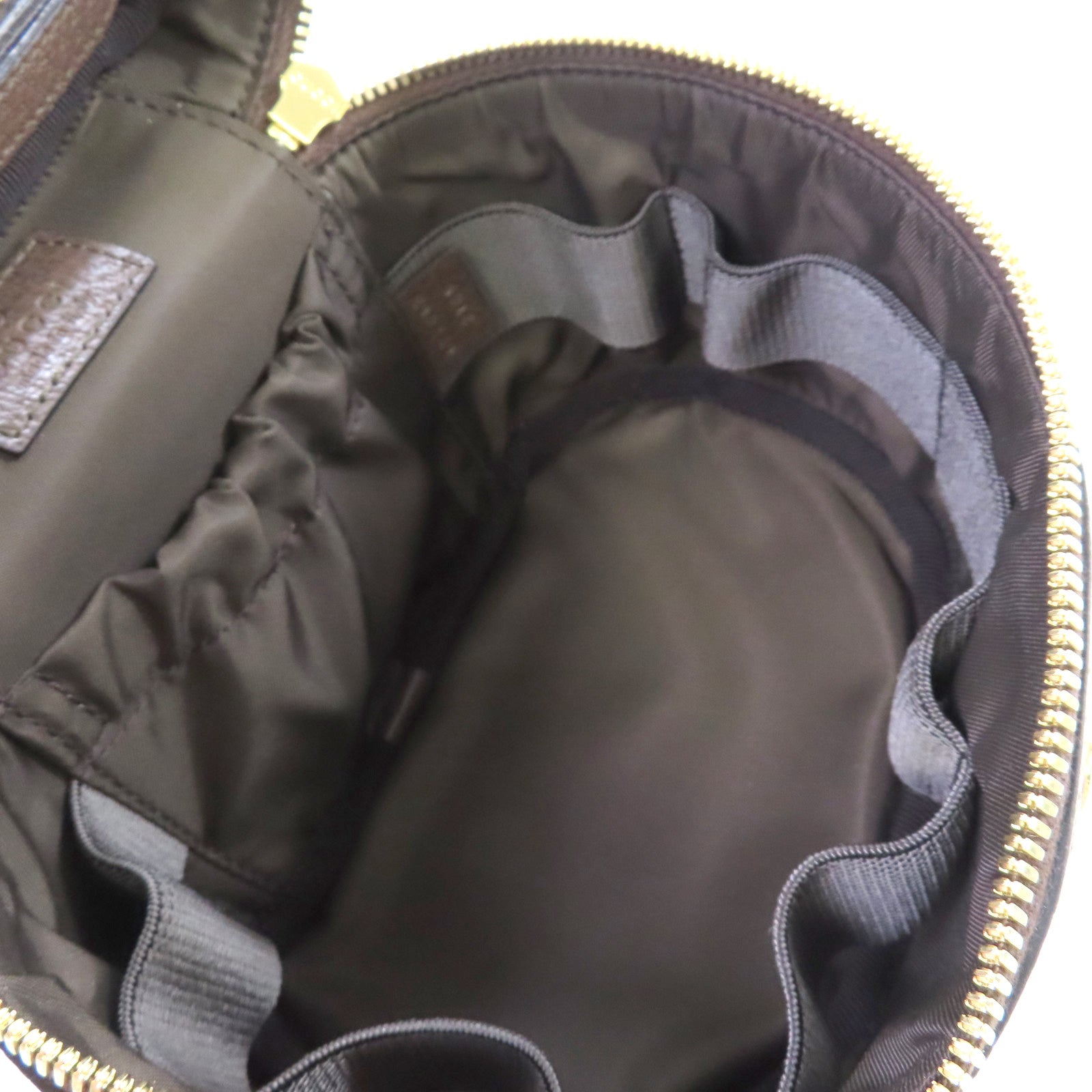 GUCCI 塗層帆布Ophidia Cosmestic Hand Bag金扣手挽袋啡色