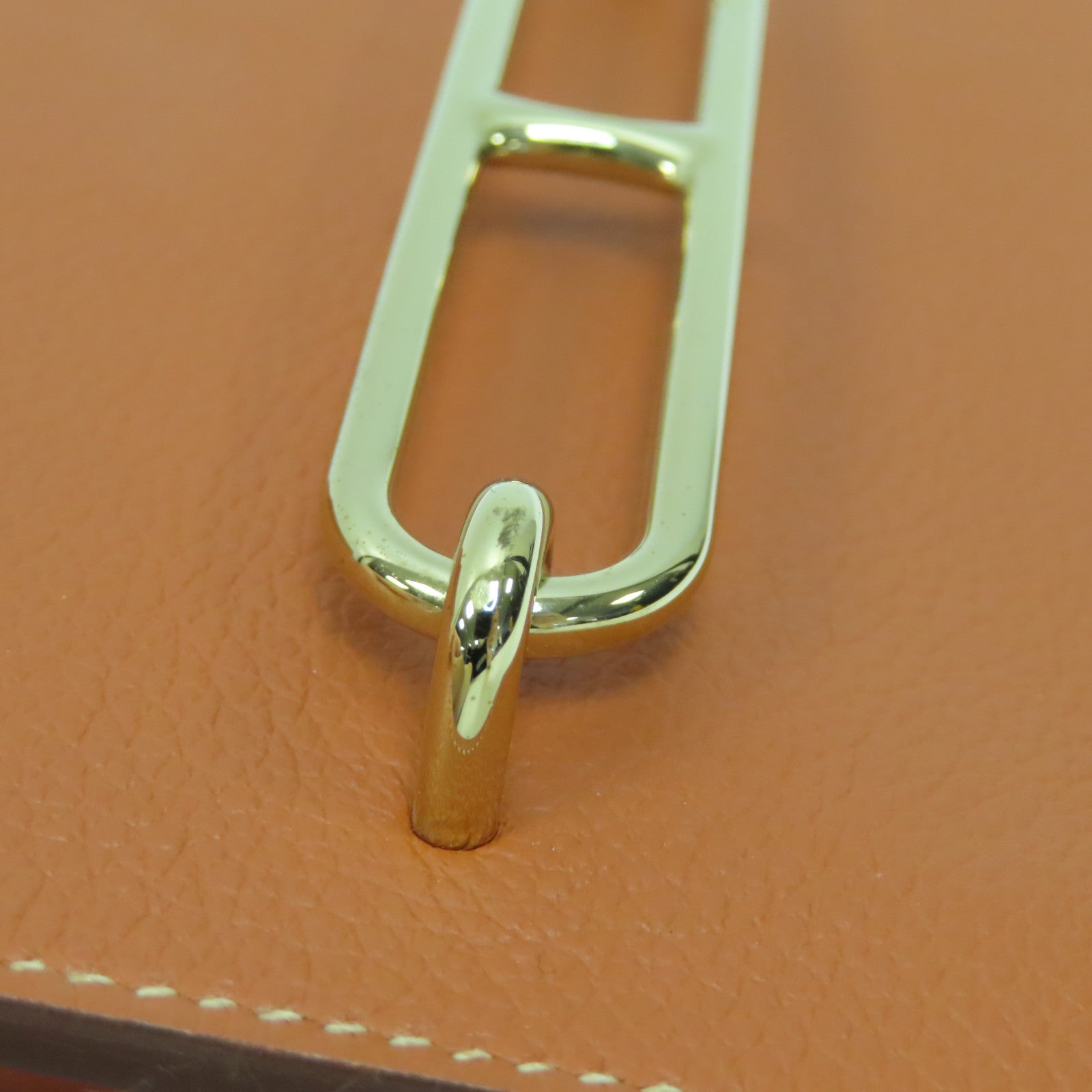 HERMES Evercolor皮革Roulis Slim金扣錢包啡色