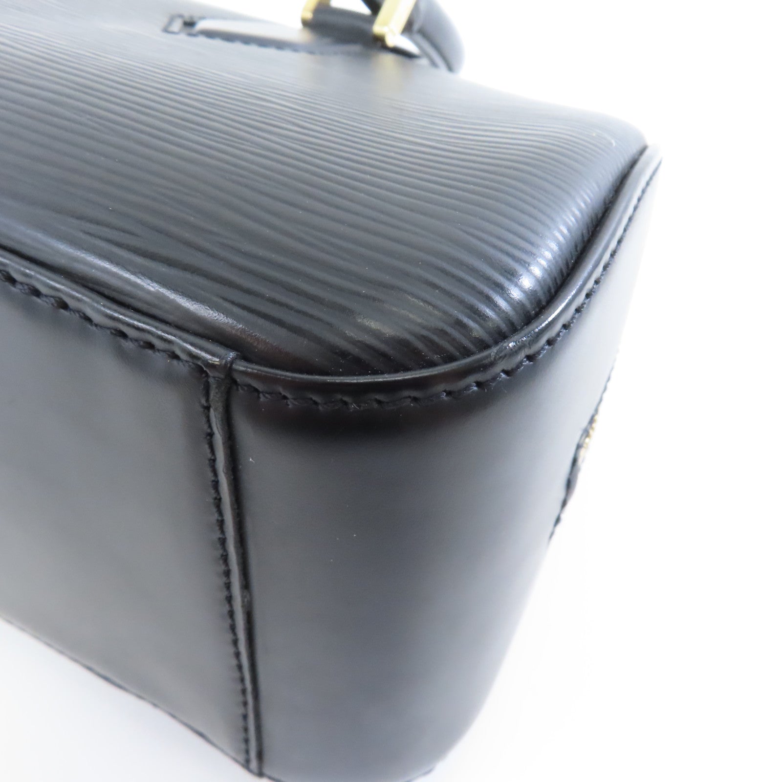 LOUIS VUITTON Epi Jasmin金扣手挽袋黑色
