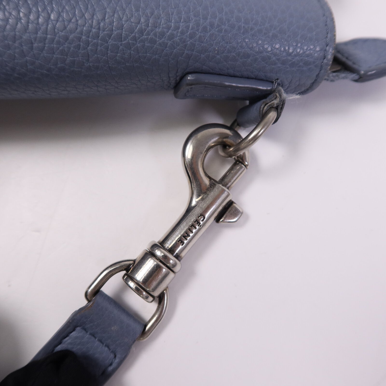 CELINE 牛皮皮革Nano Luggage銀扣手挽肩背兩用袋