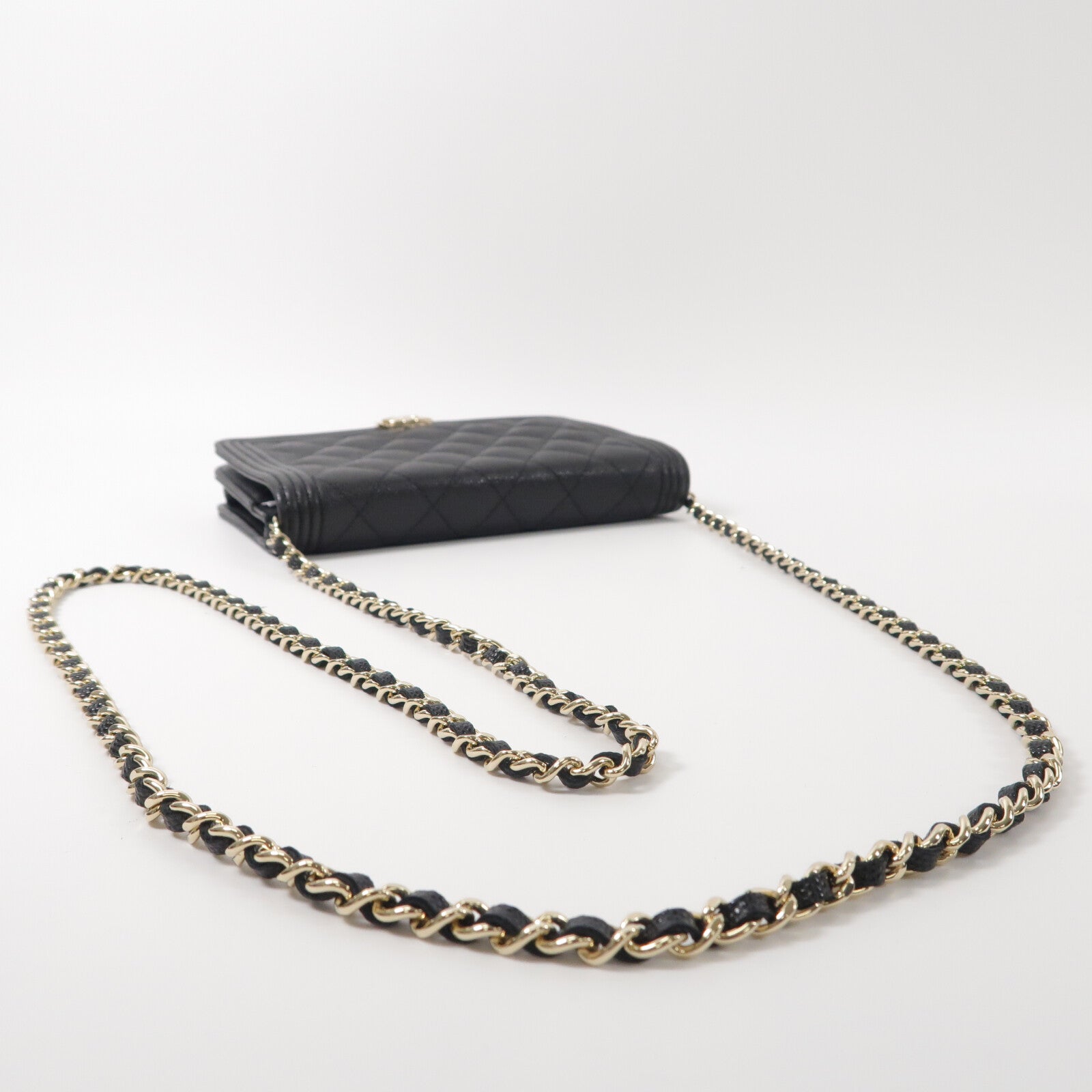 CHANEL 牛皮皮革WOC Wallet On Chain鏈帶肩背袋