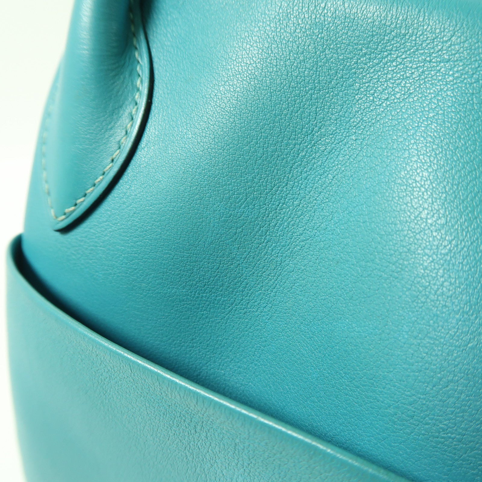 HERMES PHW Lindy 30 2 Way Shoulder Handbag Swift Leather Bleu Paon Green