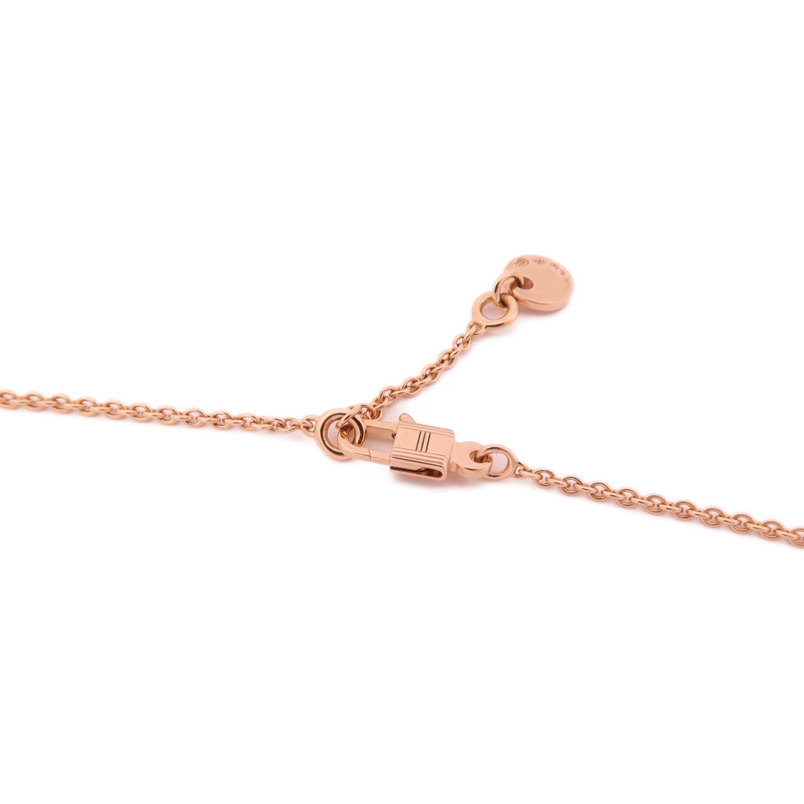 HERMES 18K玫瑰金Constance Pendant項鍊