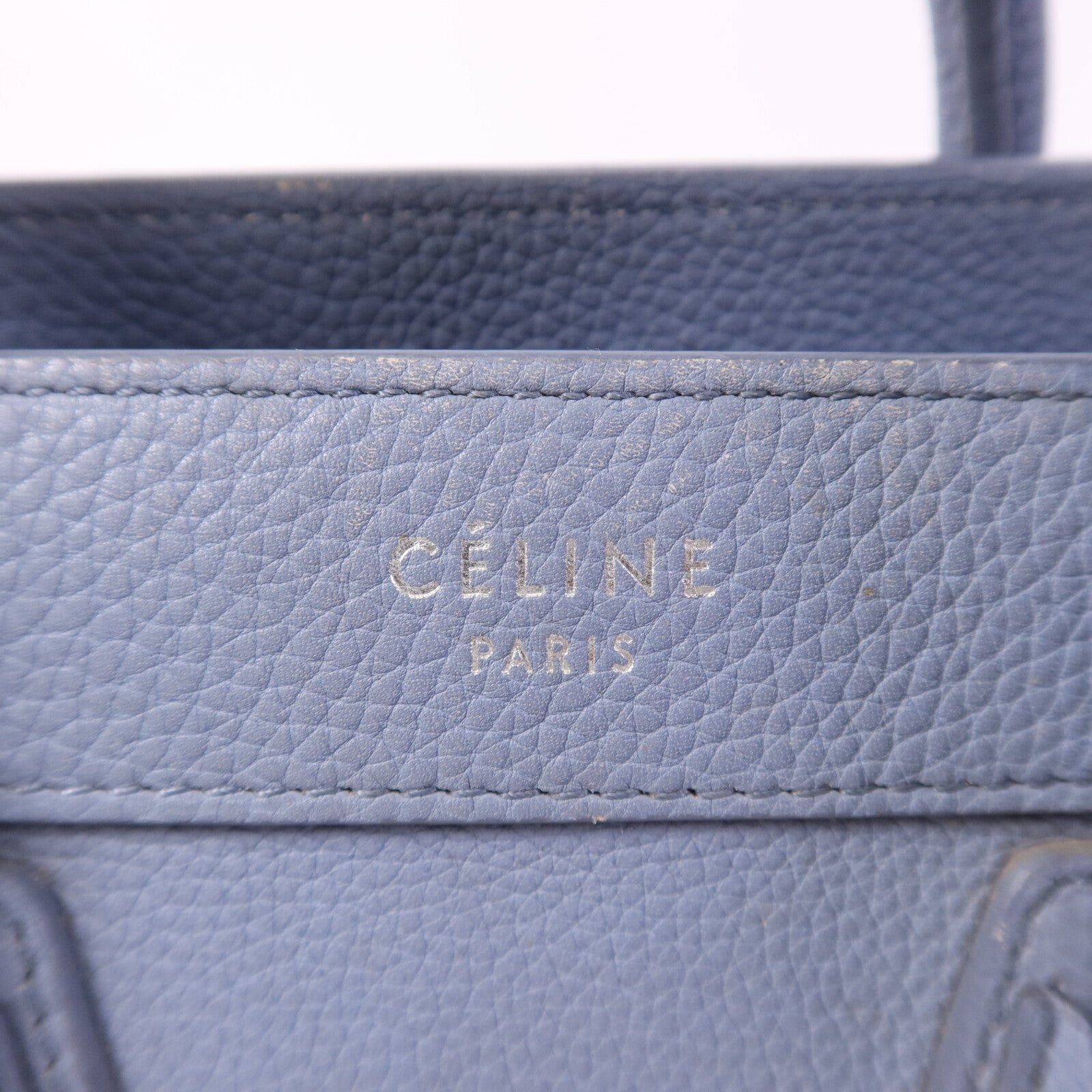 CELINE 牛皮皮革Nano Luggage銀扣手挽肩背兩用袋
