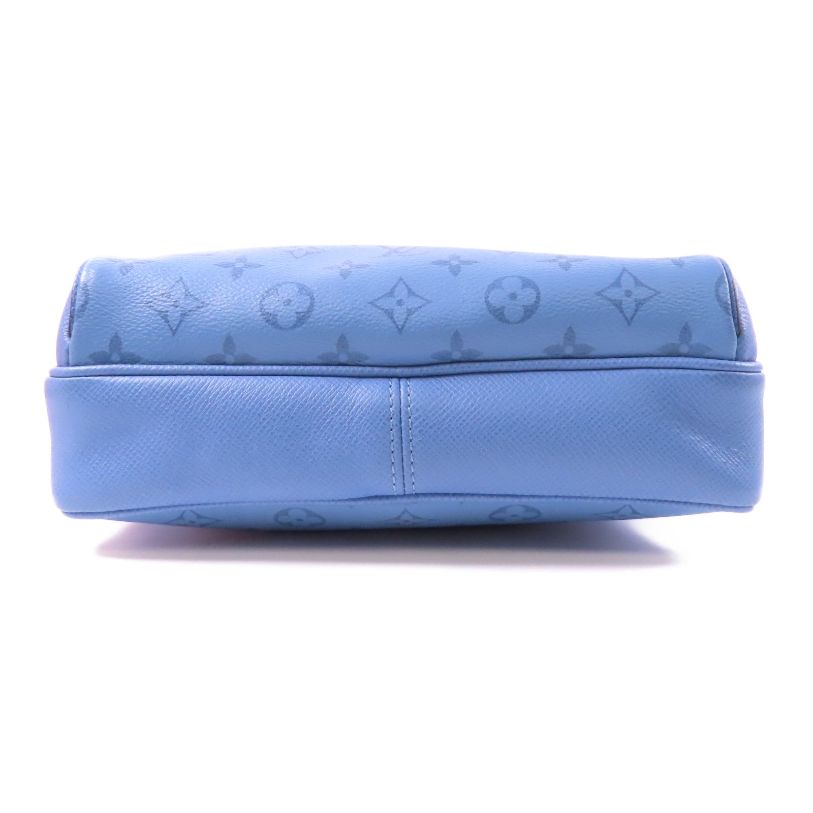 LOUIS VUITTON Monogram Outdoor Messenger銀扣肩背袋藍色