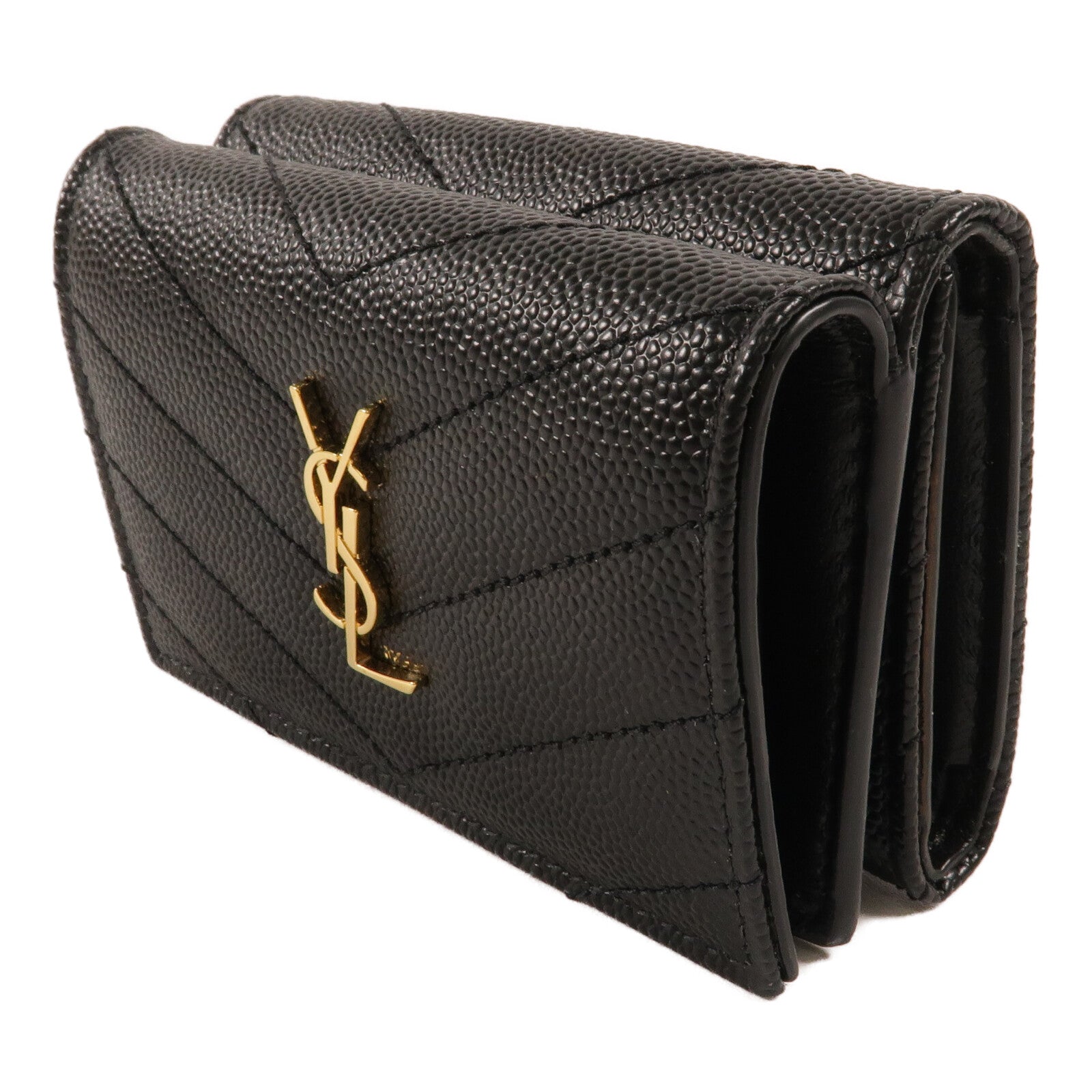 SAINT LAURENT 牛皮皮革Cassandre Matelasse Origami Tiny Wallet錢包