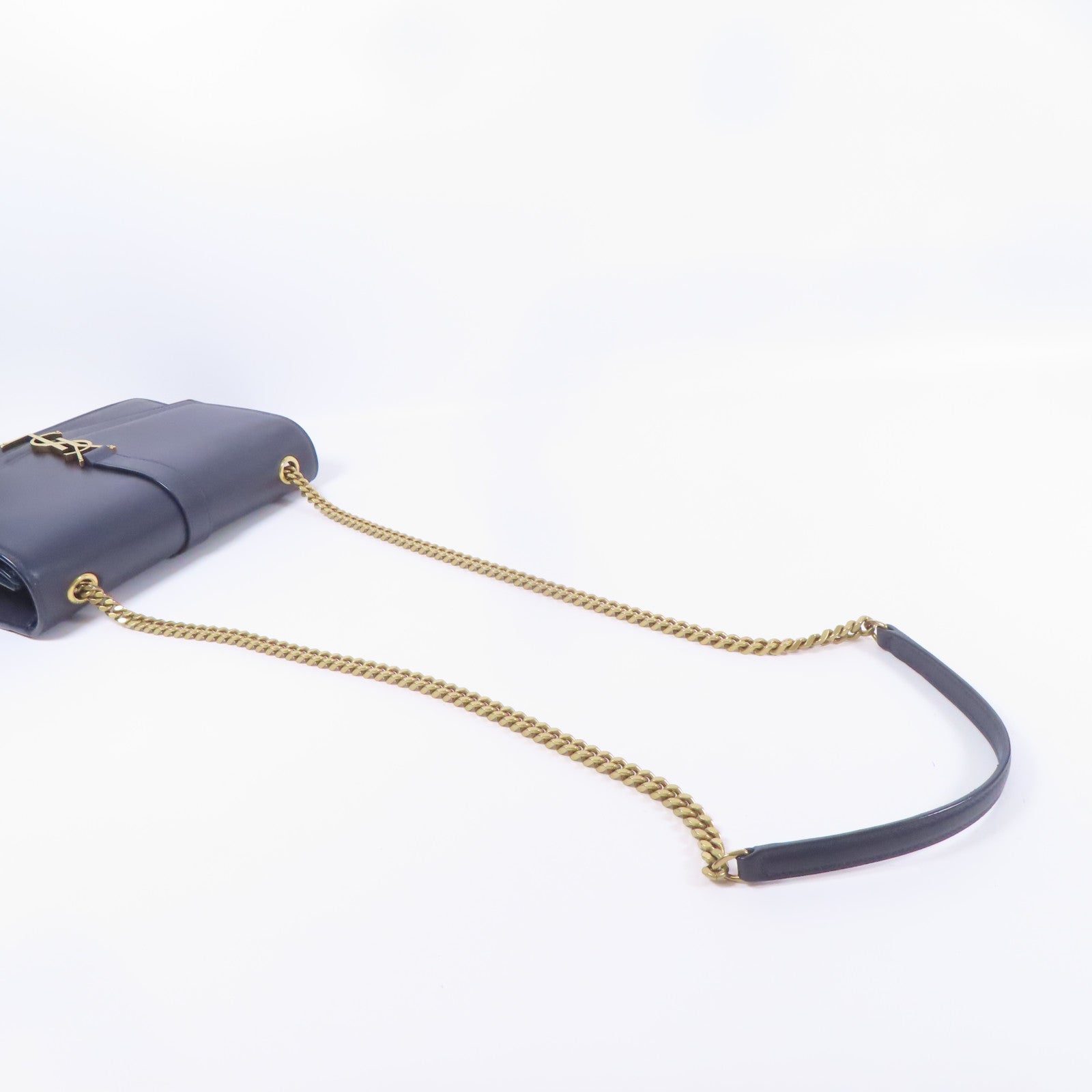 SAINT LAURENT 牛皮皮革Chain Shoulder金扣鏈帶肩背袋