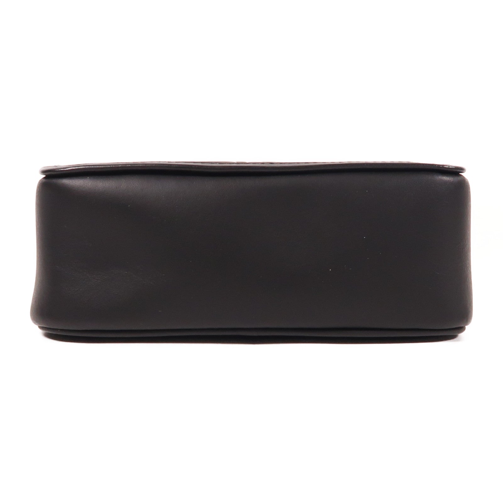 FENDI 皮革Shoulder Bag金扣肩背袋棕色/黑色