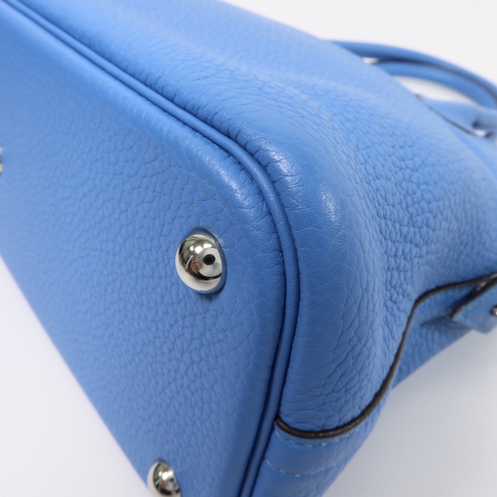 HERMES Clemence皮革Bolide 31手挽肩背兩用袋Bleu Paradis