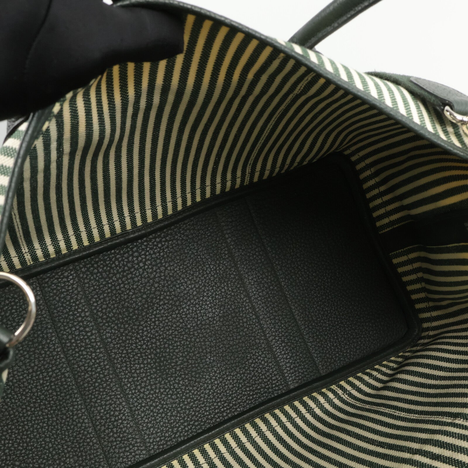 HERMES 帆布Garden Party Pocket 36手挽肩背兩用袋Vert Anglais/Vert Fo
