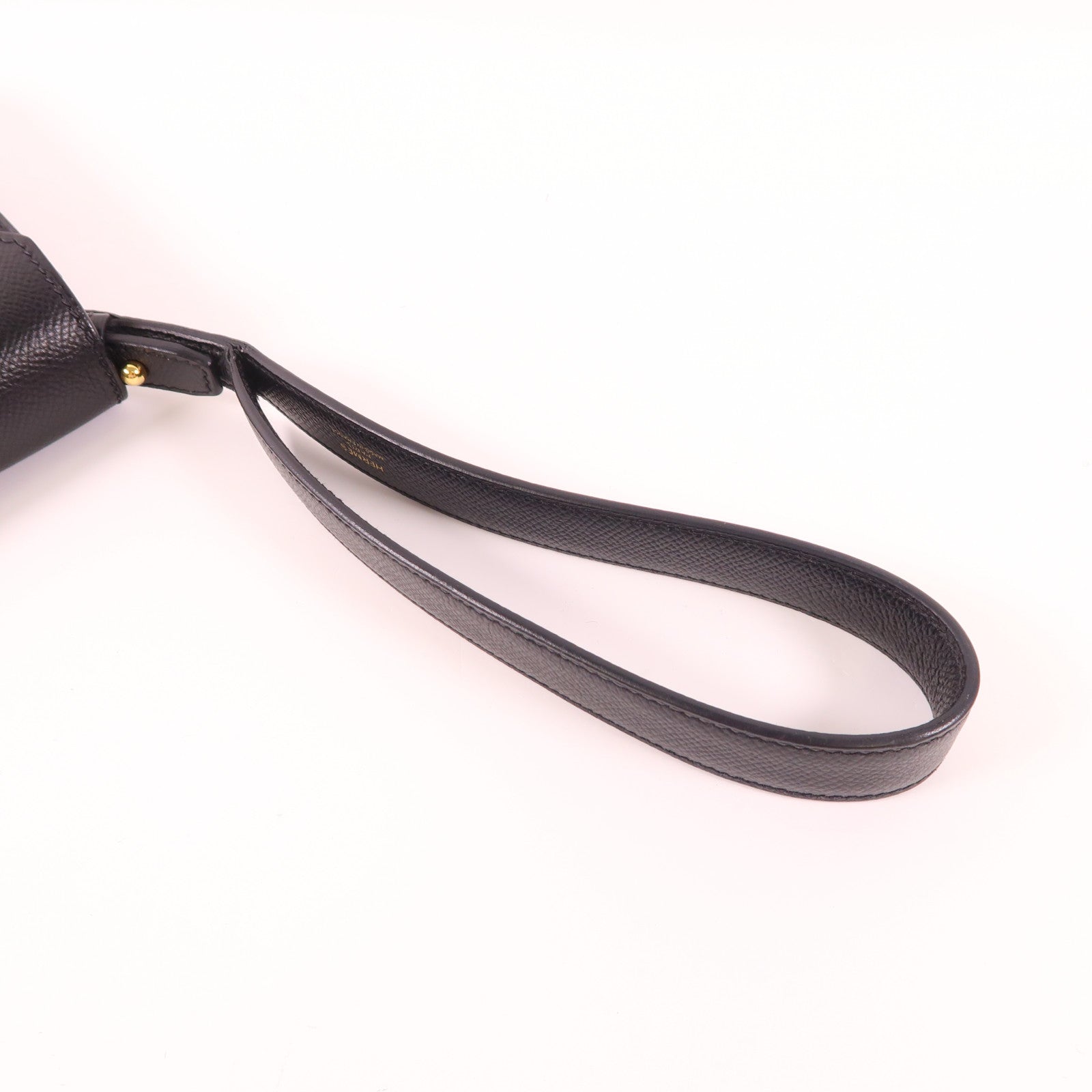 HERMES Epsom皮革Kelly Depeches 25金扣手拿包Noir