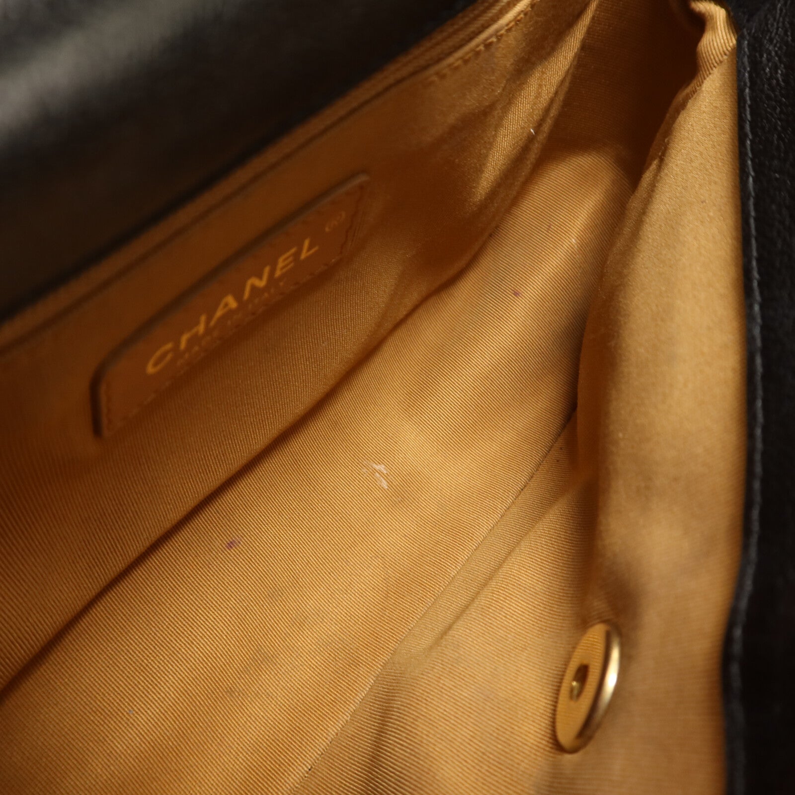 CHANEL 羊皮皮革Shoulder Bag金扣鏈帶肩背袋