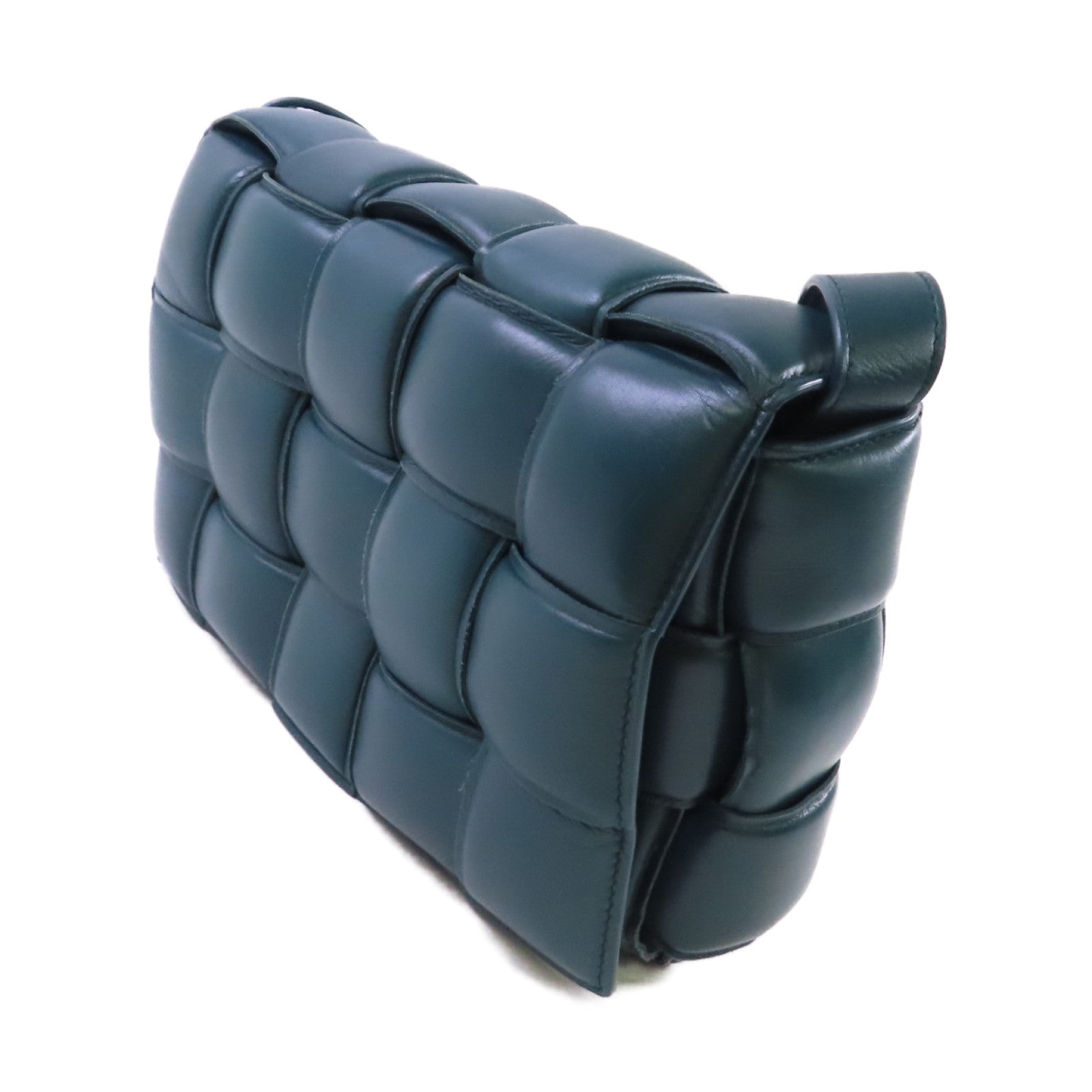 BOTTEGA VENETA 羊皮皮革Padded Cassette Shoulder Bag金扣肩背袋綠色