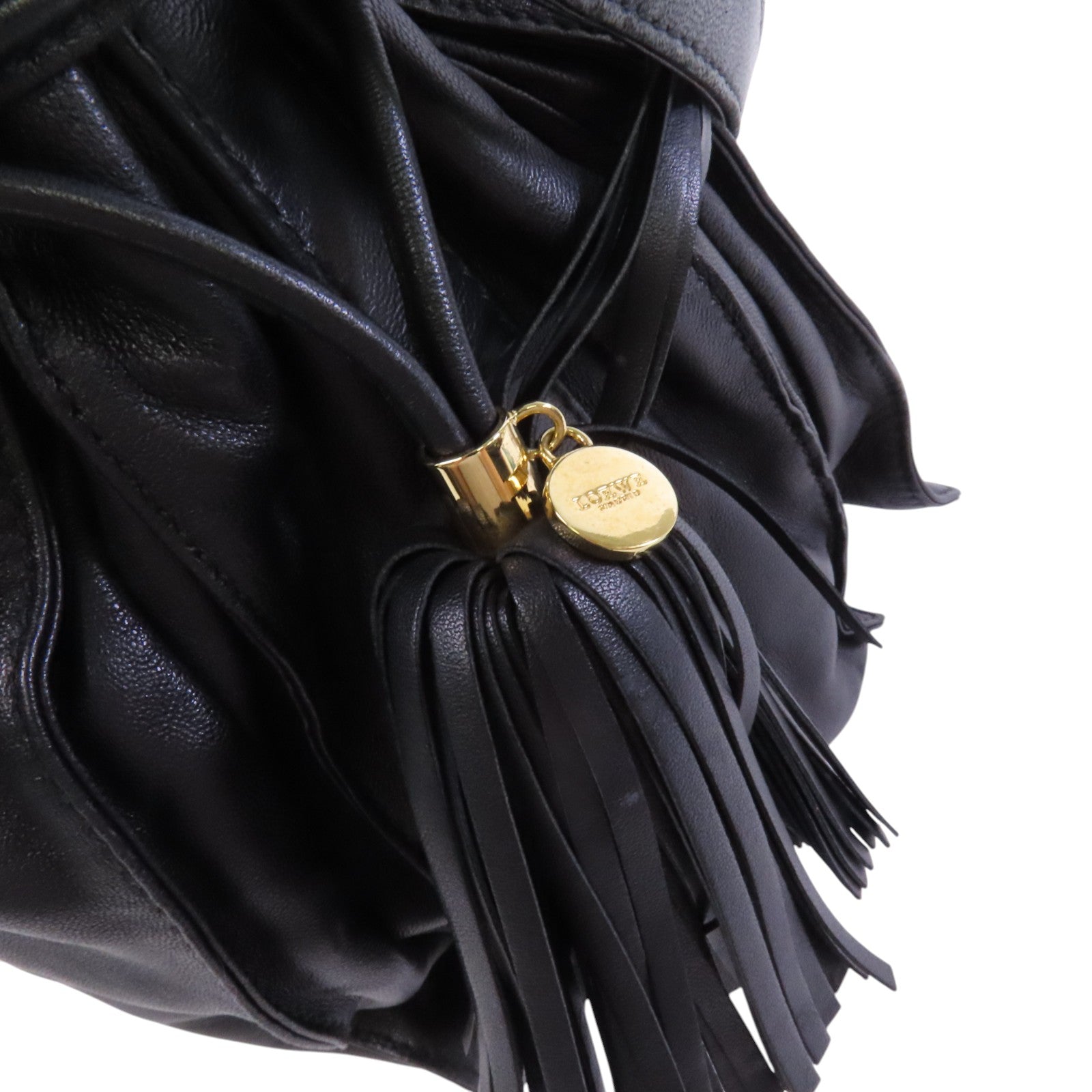 LOEWE 羊皮皮革Shoulder Bag金扣肩背袋