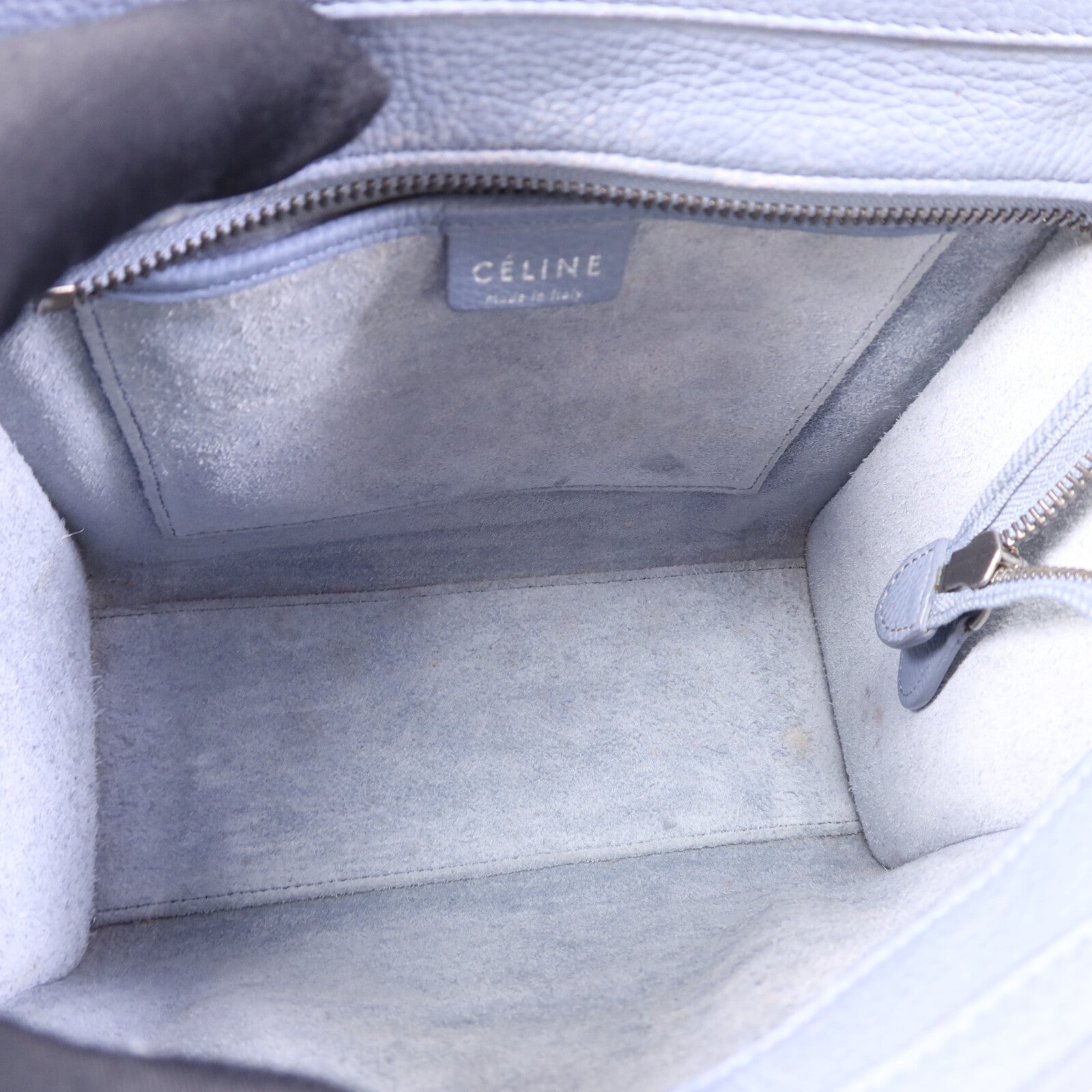 CELINE 牛皮皮革Nano Luggage銀扣手挽肩背兩用袋