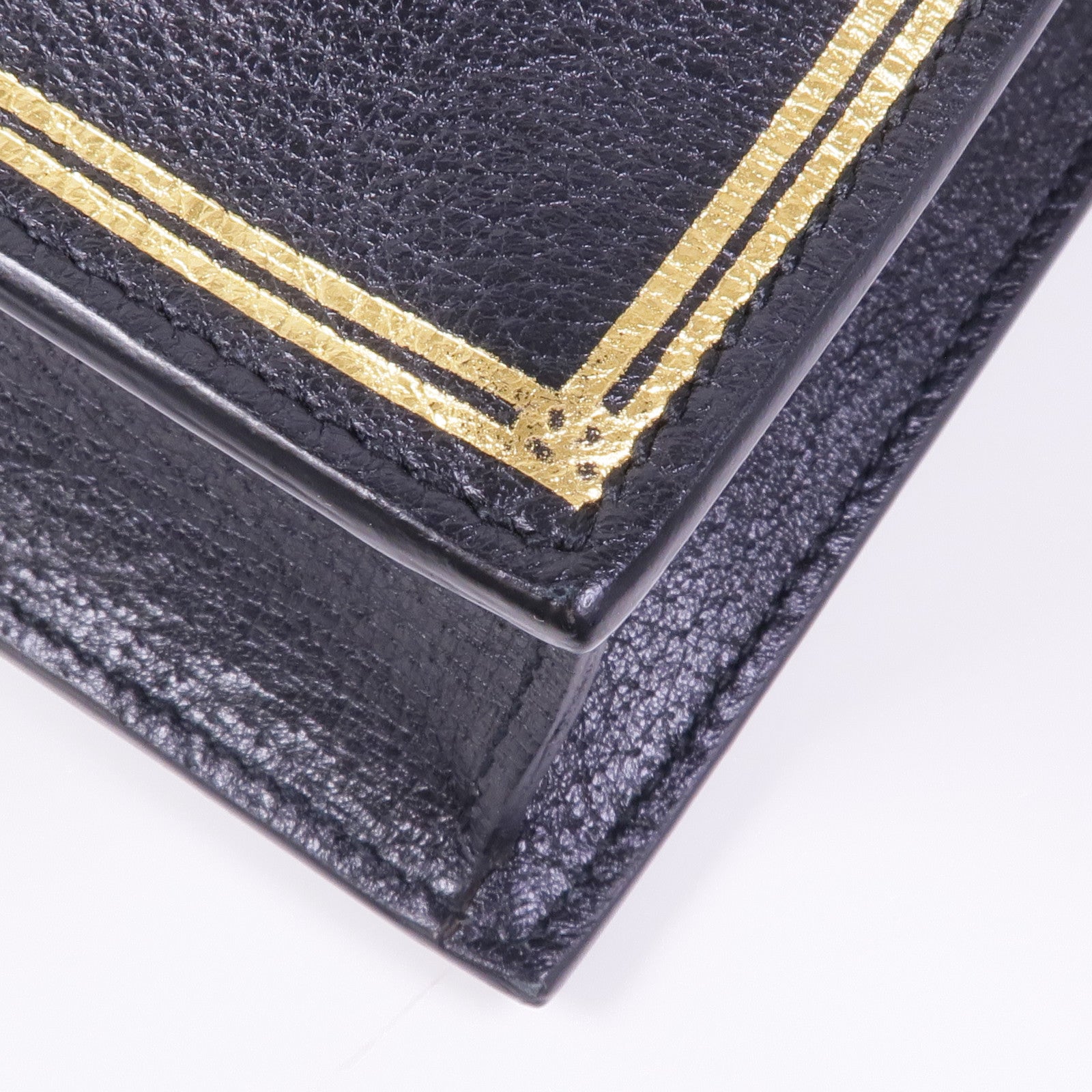 GUCCI GG GHW 2 Way Shoulder Bag 513907 Calfskin Leather Black