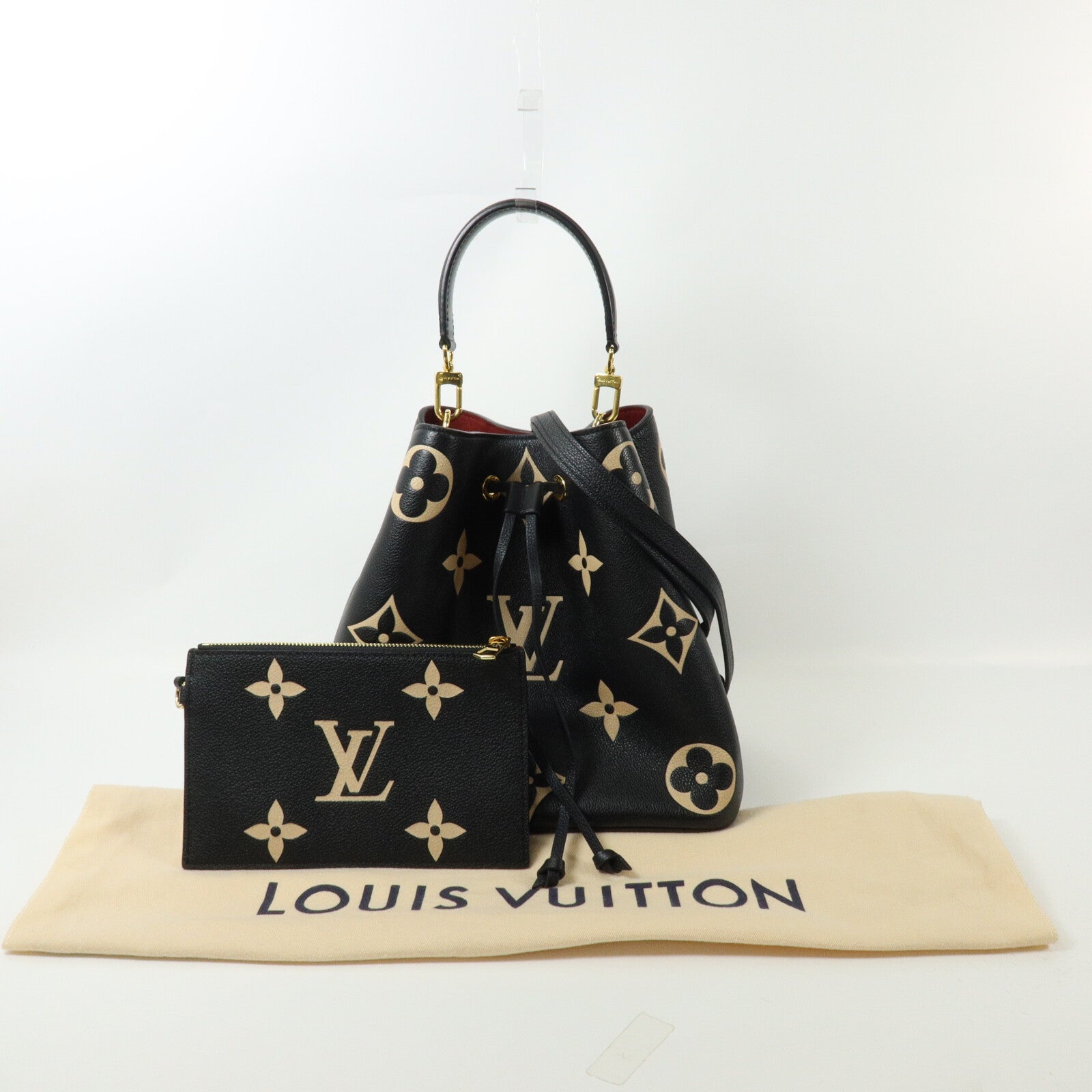 LOUIS VUITTON Monogram Empreinte Bicolor Neo Noe MM手挽肩背兩用袋
