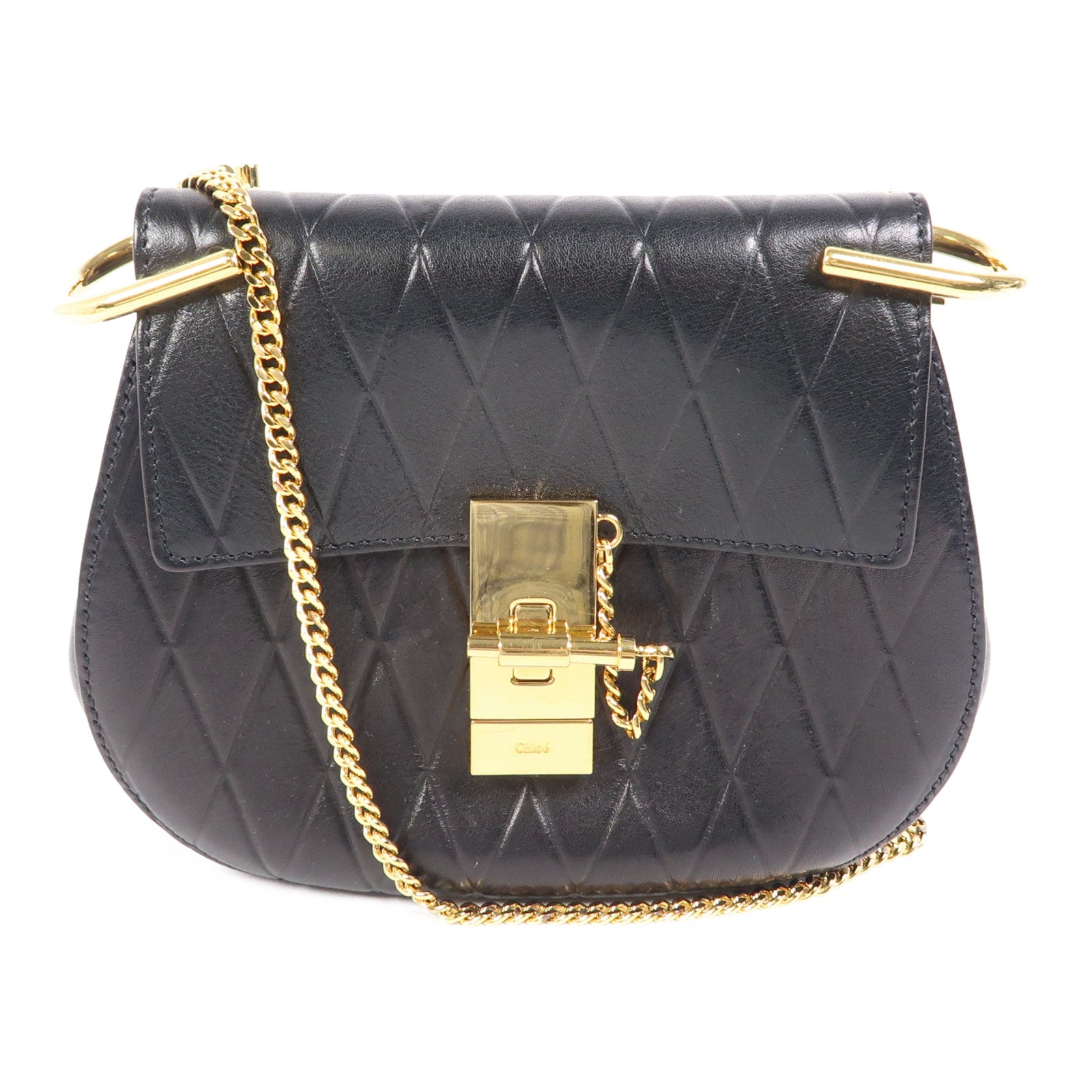 Chloe 牛皮皮革Shoulder Bag金扣鏈帶肩背袋