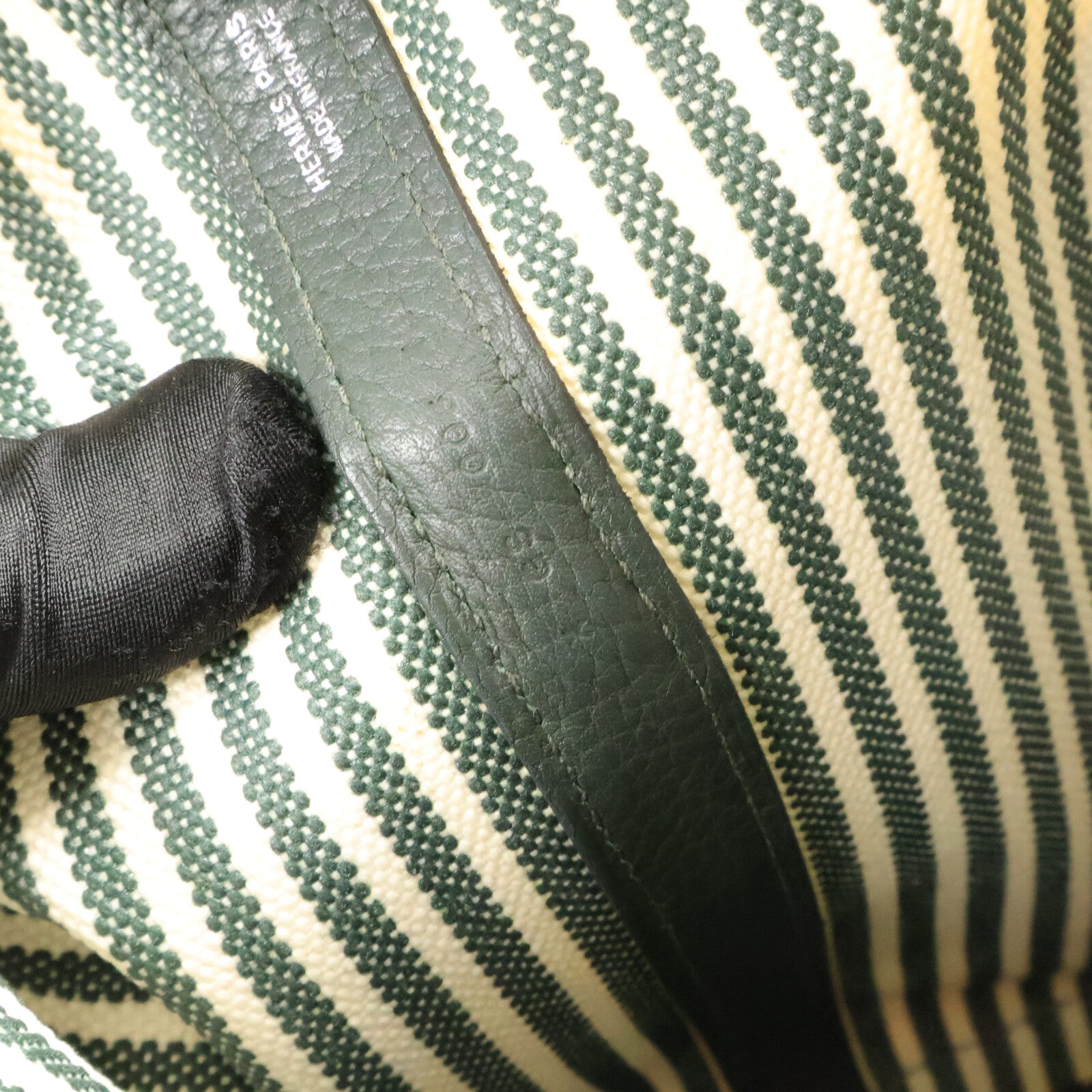 HERMES 帆布Garden Party Pocket 36手挽肩背兩用袋Vert Anglais/Vert Fo