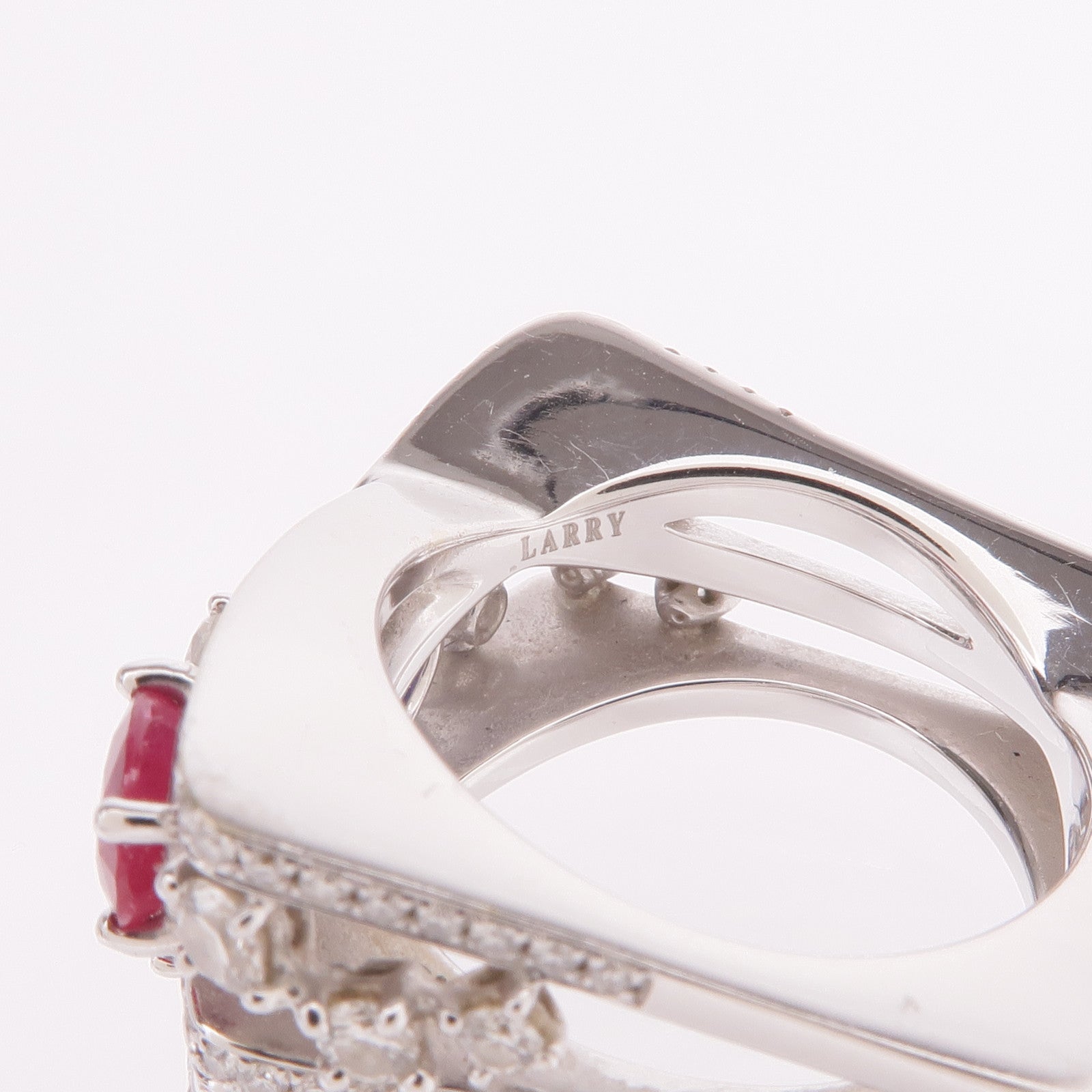 JEWELRY 18K白金Multi Sapphire Diamond Ring多色藍寶石/鑽石戒指US#6