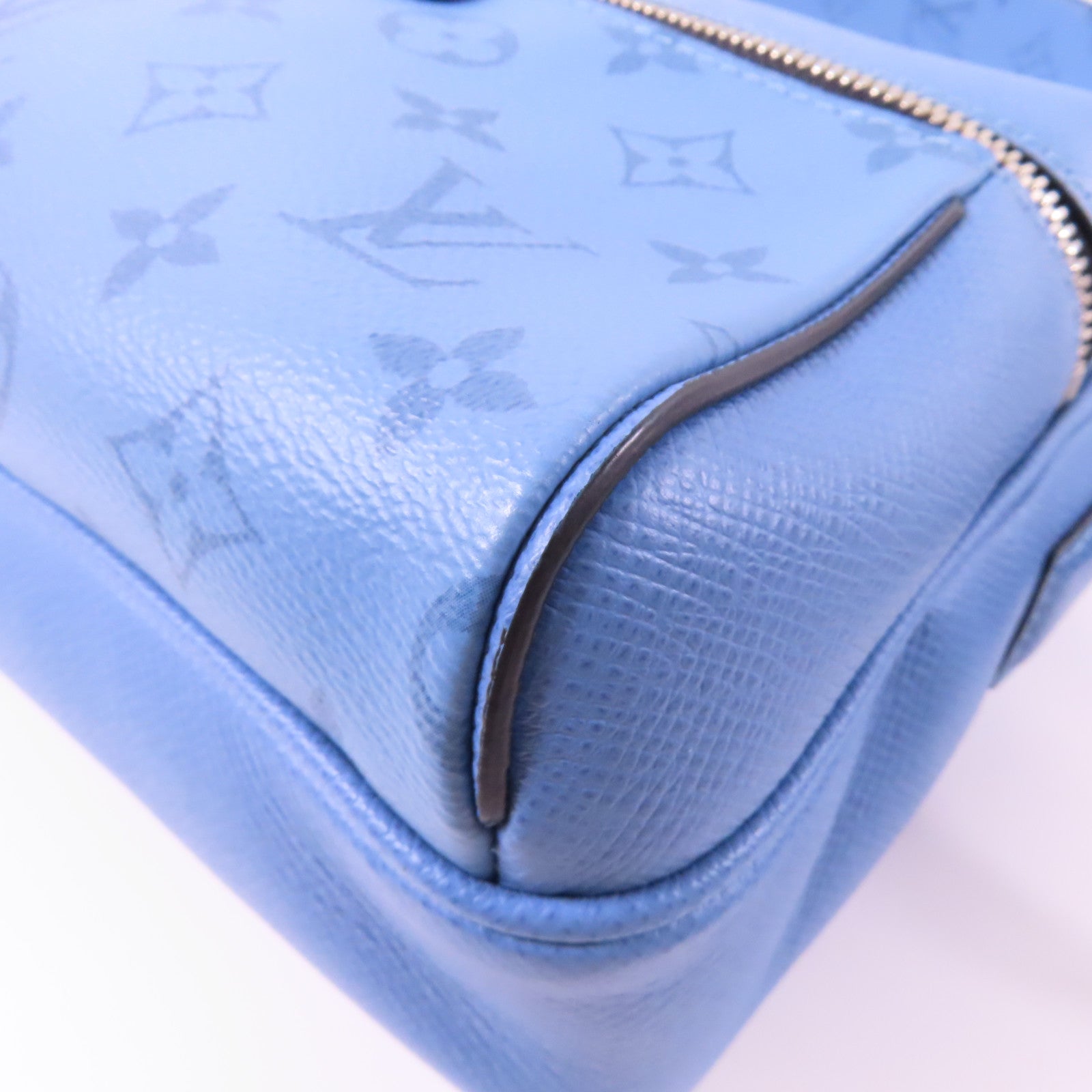 LOUIS VUITTON Monogram Outdoor Messenger銀扣肩背袋藍色