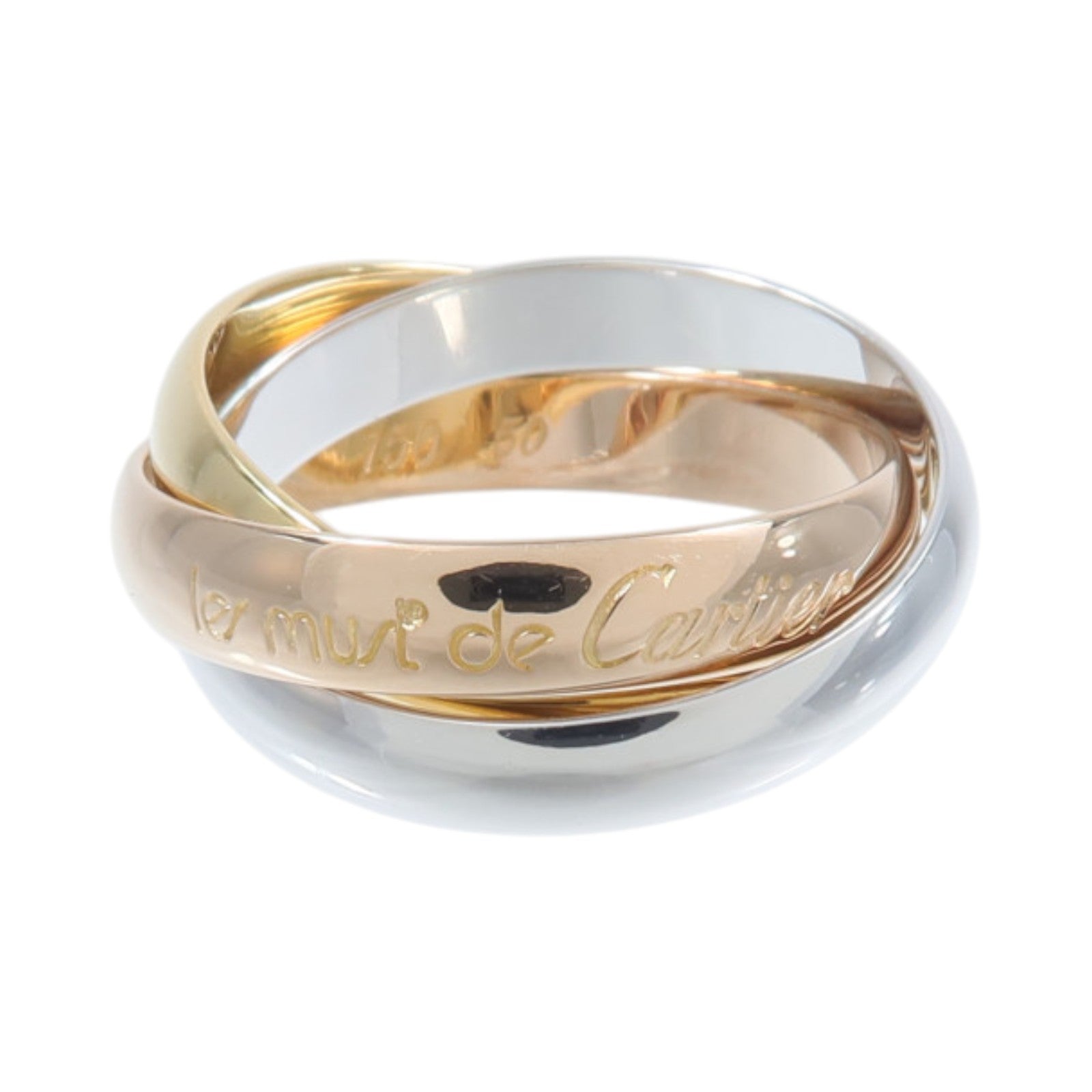 CARTIER 18K黃金/白金/玫瑰金Trinity Ring戒指