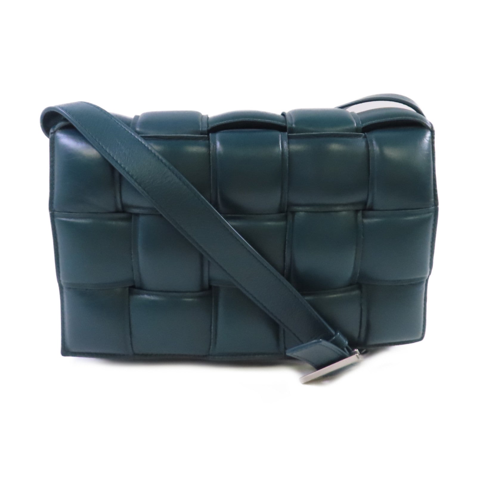 BOTTEGA VENETA 羊皮皮革Padded Cassette Shoulder Bag金扣肩背袋綠色