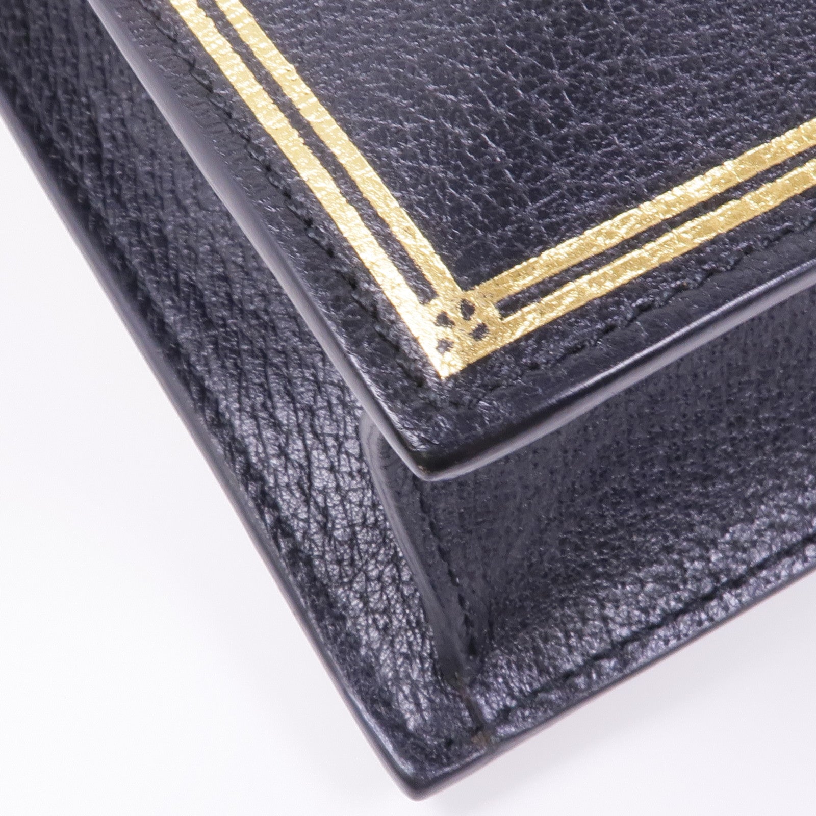 GUCCI GG GHW 2 Way Shoulder Bag 513907 Calfskin Leather Black