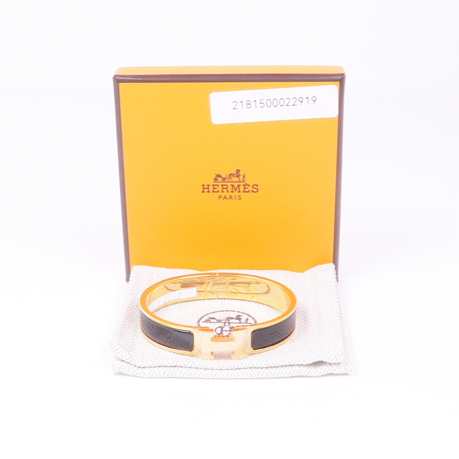 HERMES 金屬/琺瑯Clic-Clac H Bracelet金扣手鐲