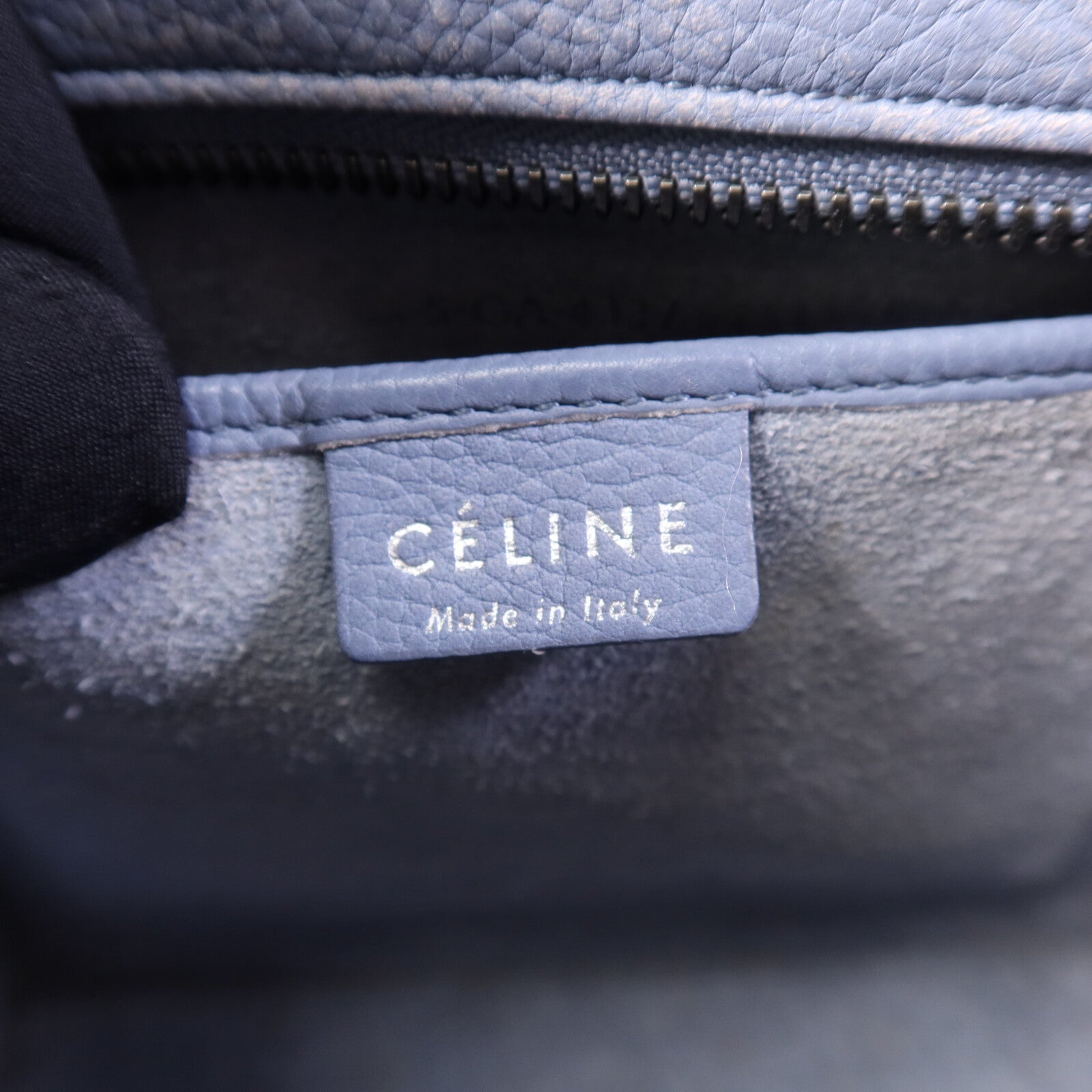 CELINE 牛皮皮革Nano Luggage銀扣手挽肩背兩用袋