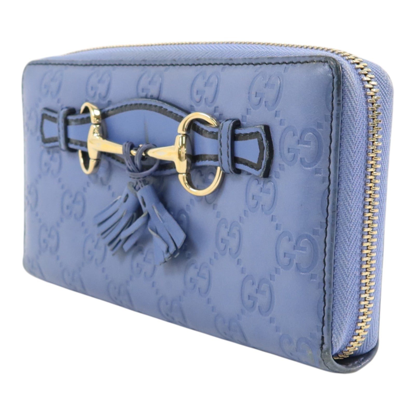 GUCCI 牛皮皮革Zipper Long Wallet金扣長錢包