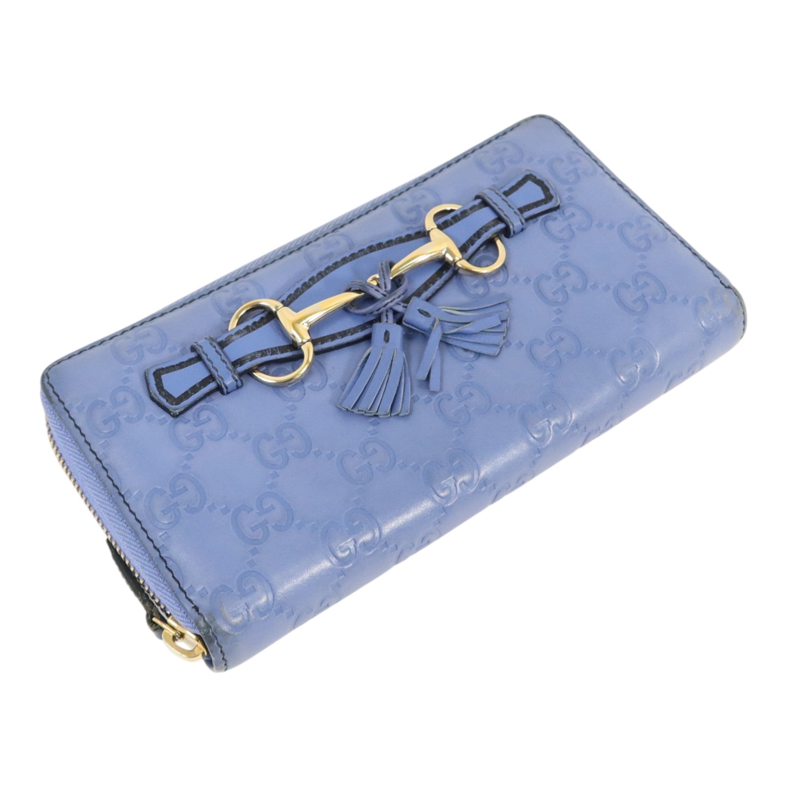 GUCCI 牛皮皮革Zipper Long Wallet金扣長錢包