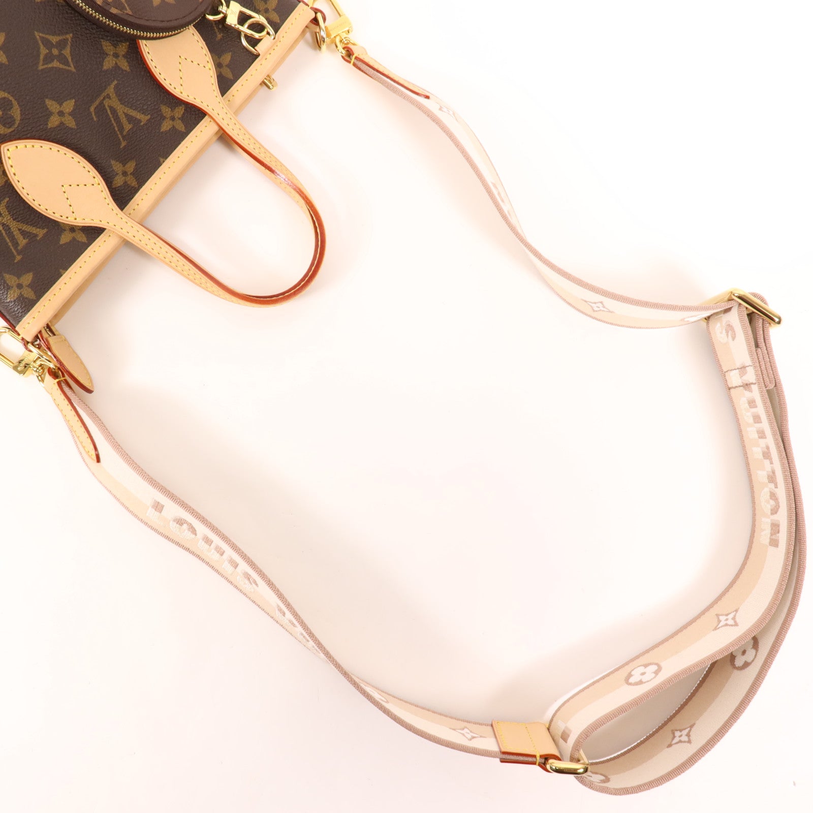 LOUIS VUITTON Monogram Neverfull BB金扣手挽肩背兩用袋