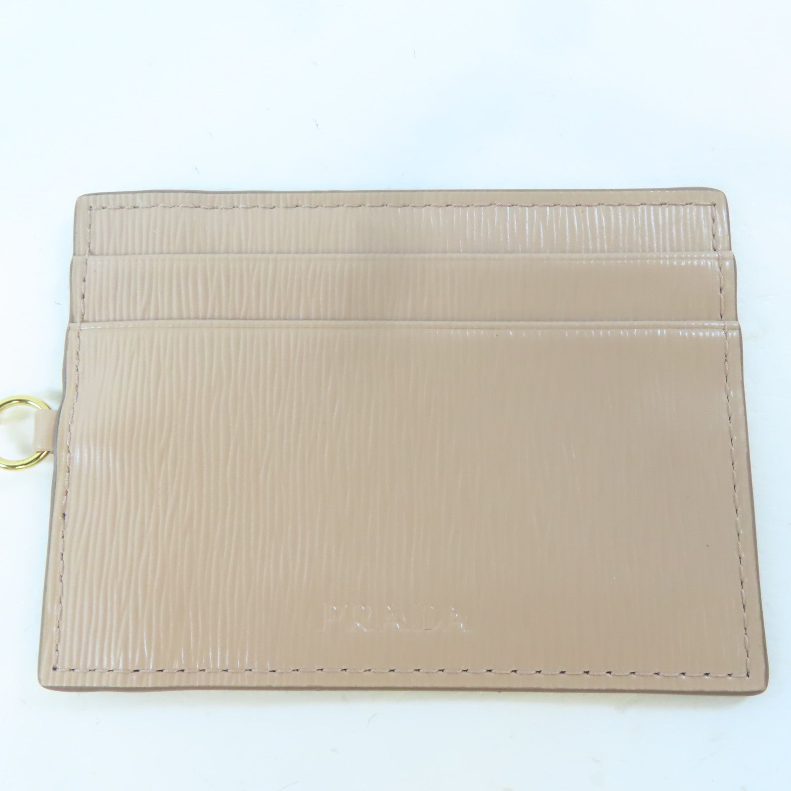 PRADA 牛皮皮革Long Wallet金扣長錢包粉紅色