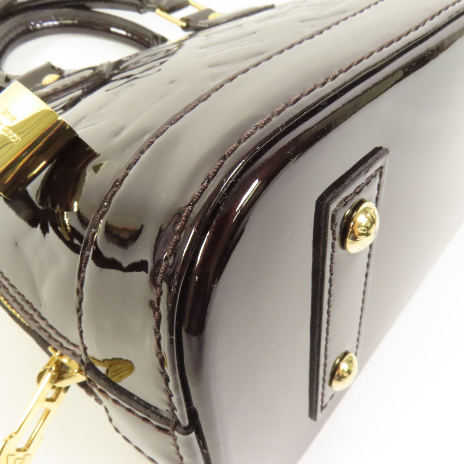 LOUIS VUITTON Vernis Alma BB金扣手挽肩背兩用袋