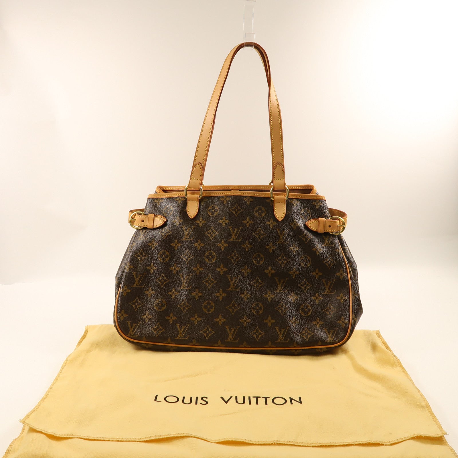 LOUIS VUITTON Monogram Batignolles Horizontal金扣肩背袋啡色