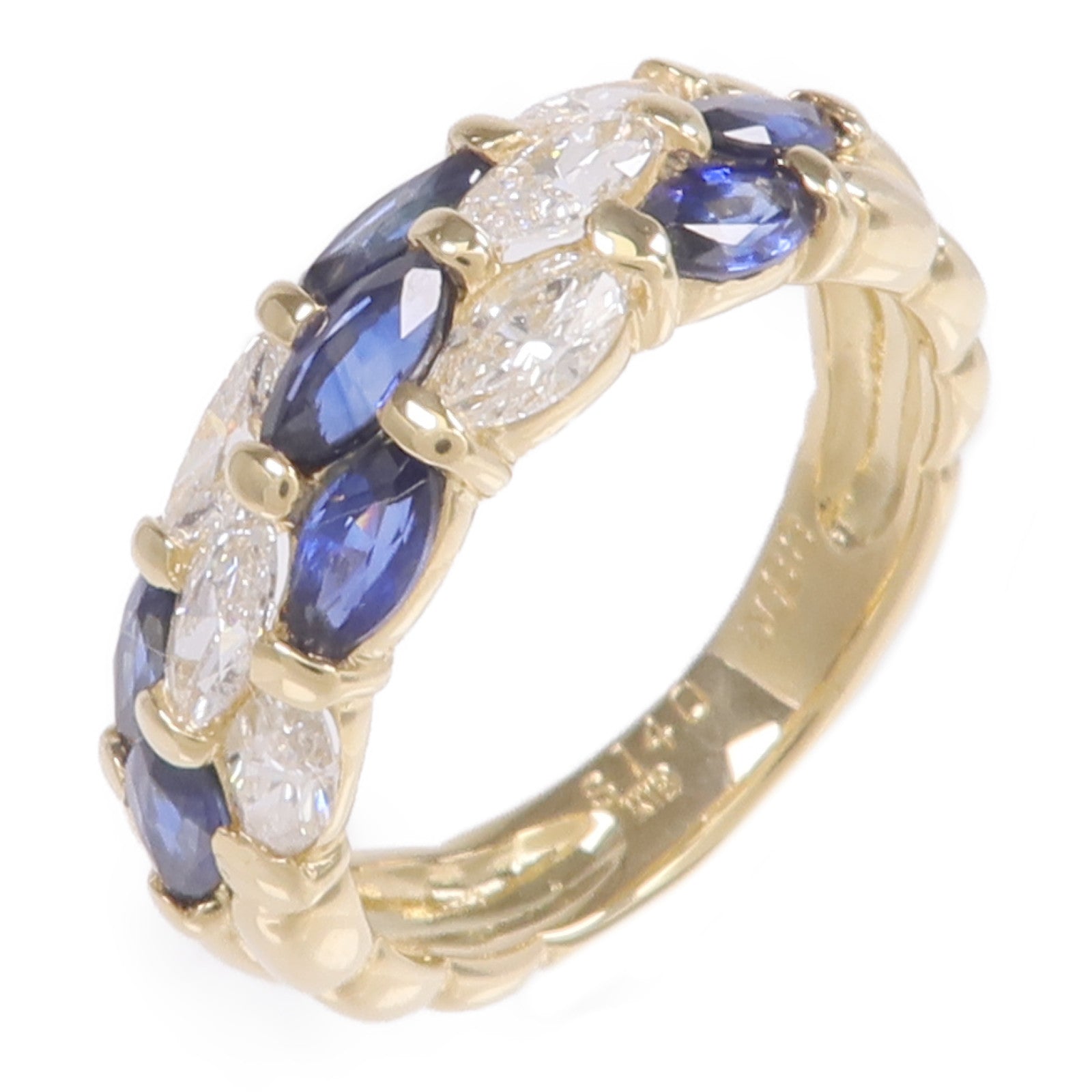 JEWELRY 18K黃金Sapphire Diamond Ring藍寶石/鑽石戒指