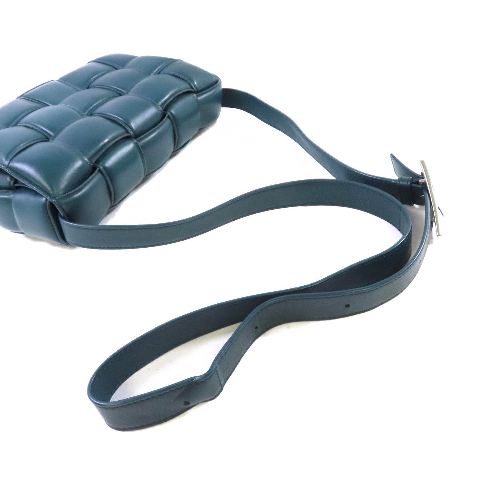 BOTTEGA VENETA 羊皮皮革Padded Cassette Shoulder Bag金扣肩背袋綠色