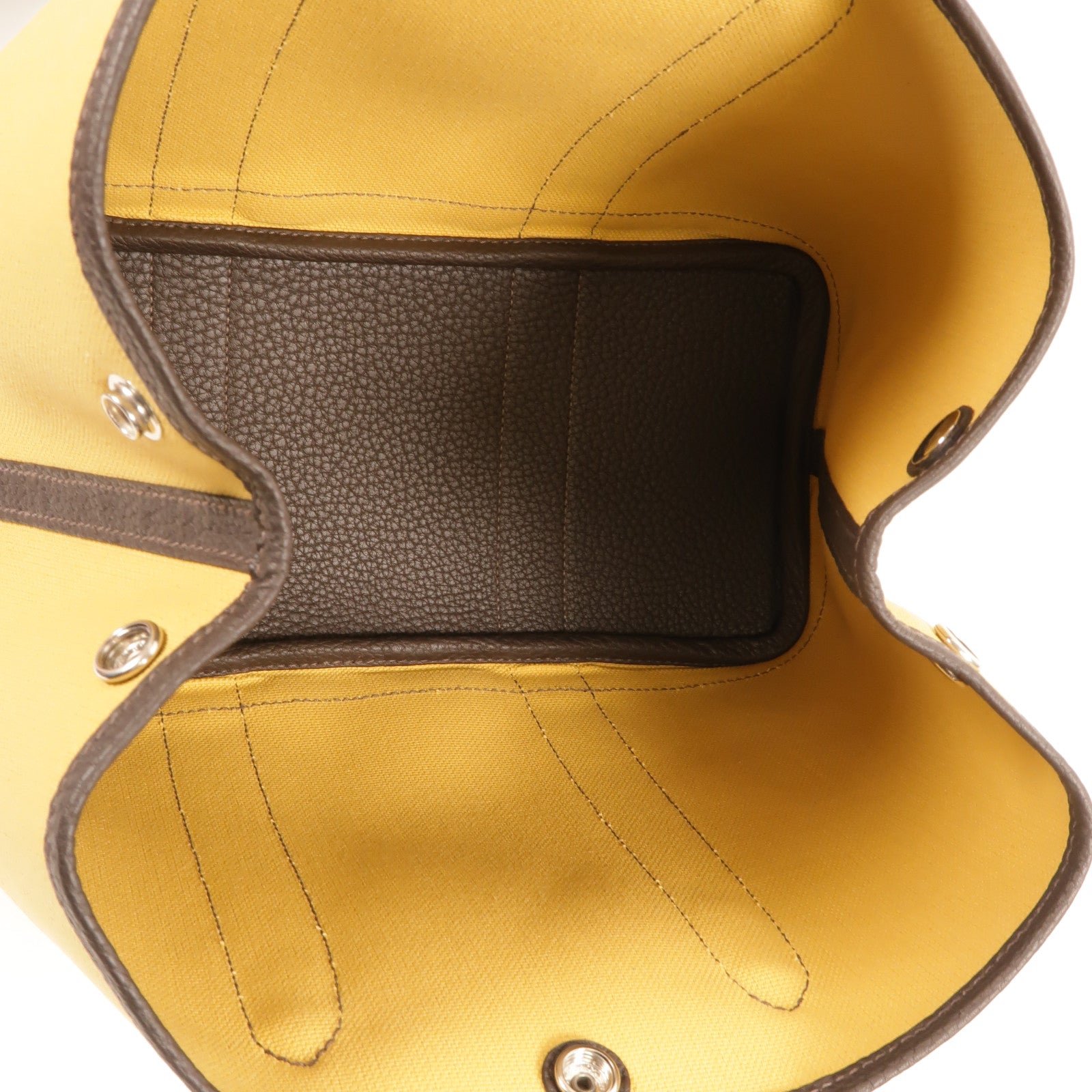 HERMES Toile H Garden Party TPM手挽袋Ebene/Paille