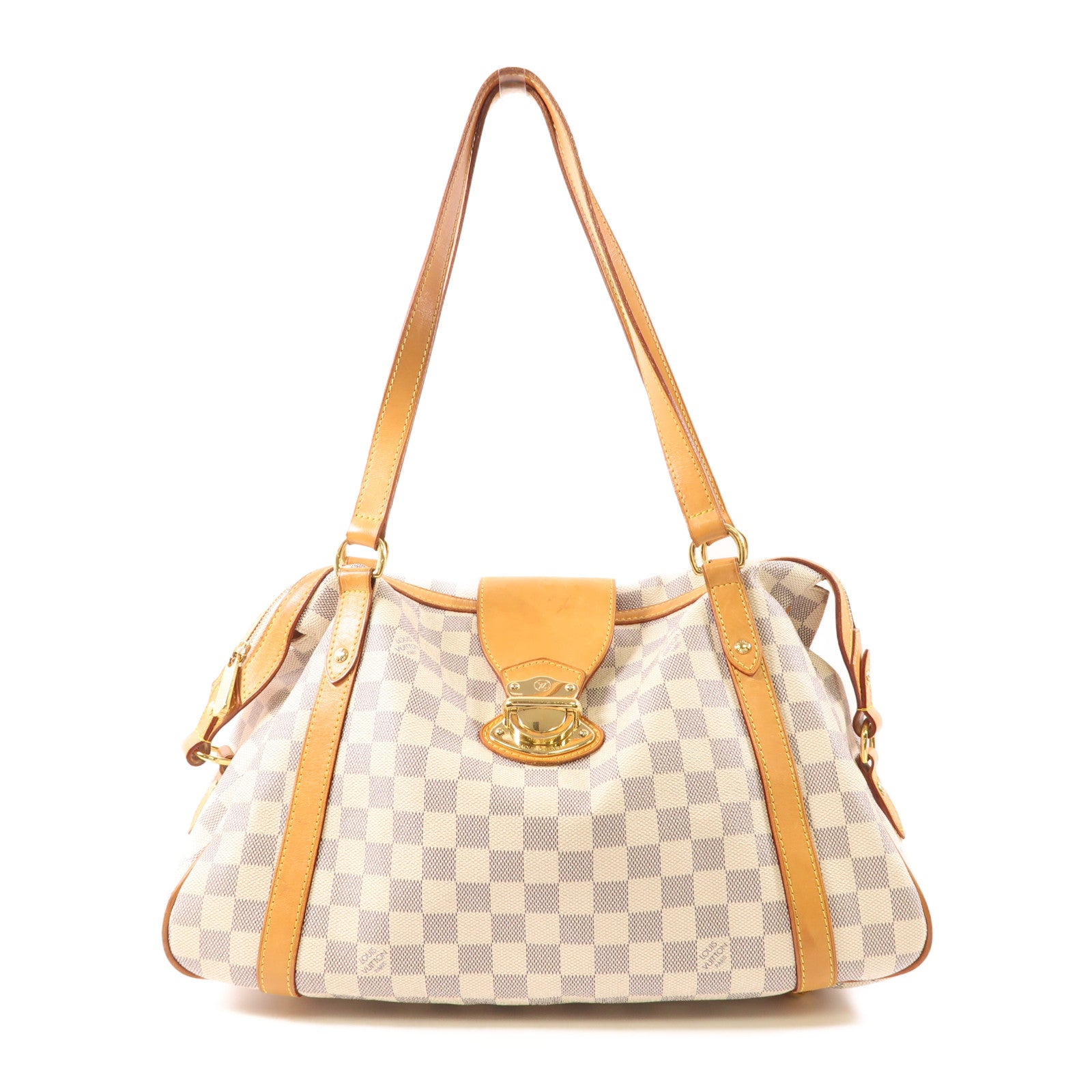LOUIS VUITTON 【激減優惠】Damier Azur Stresa PM金扣肩背袋
