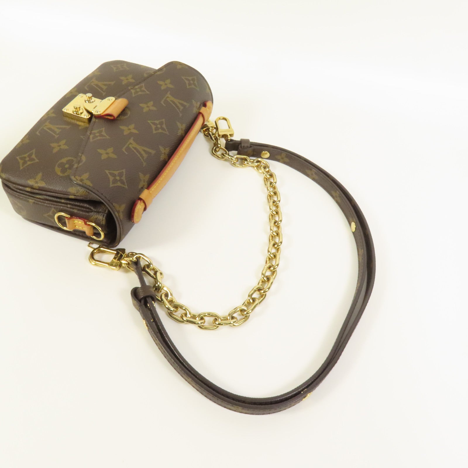 LOUIS VUITTON Monogram Pochette Metis East West金扣手挽肩背兩用袋